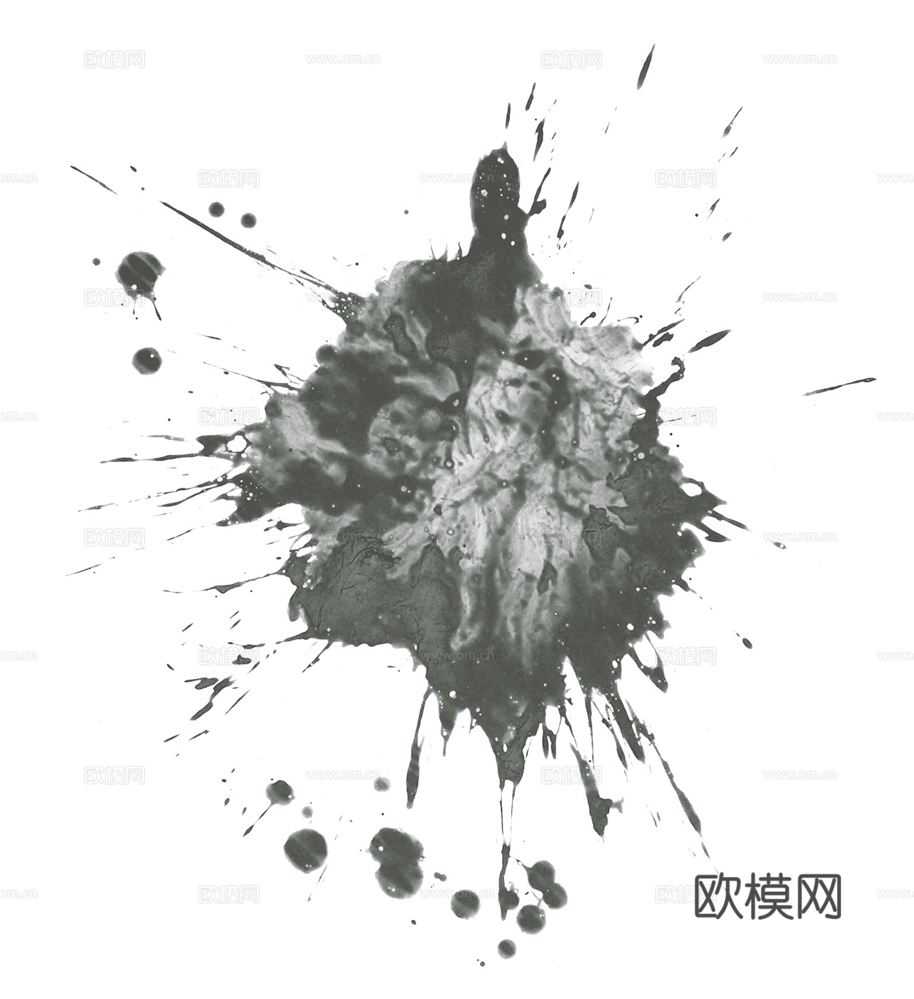 飞溅墨迹 水迹 泼墨 污迹 污渍 墨水涂鸦 抽象艺术画下载