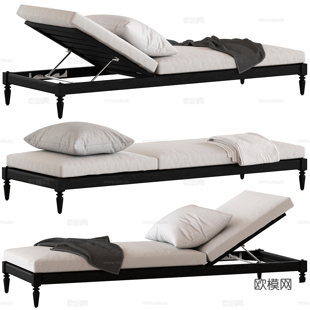 Coco Republic Penthurst户外日光躺椅3d模型下载