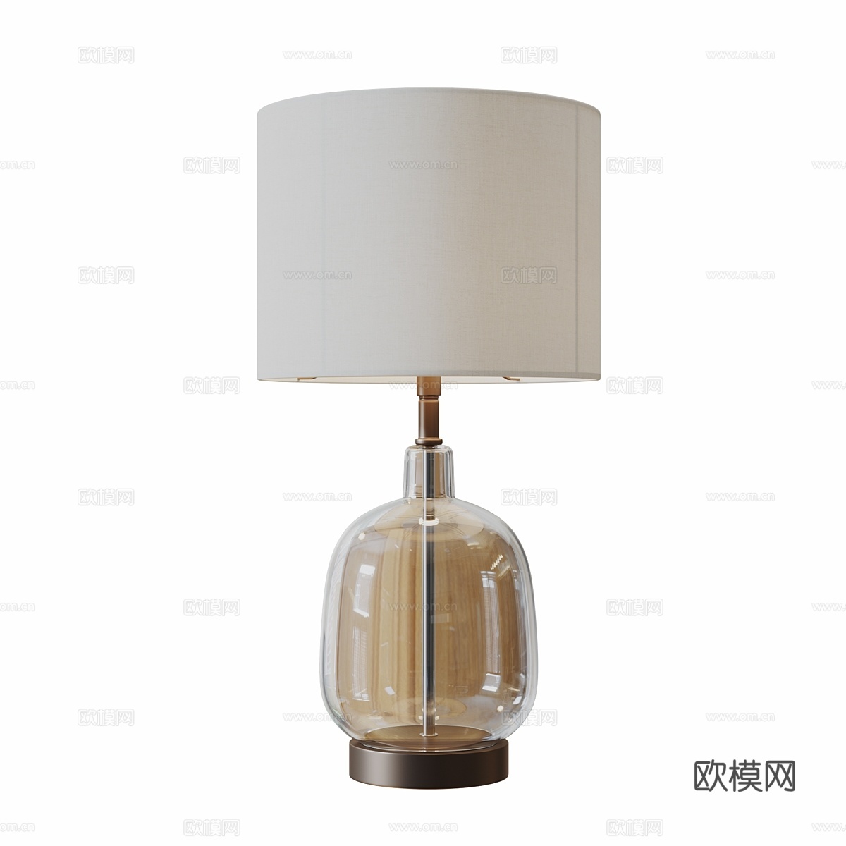 Better Homes &amp; Gardens 透明玻璃台灯3d模型下载