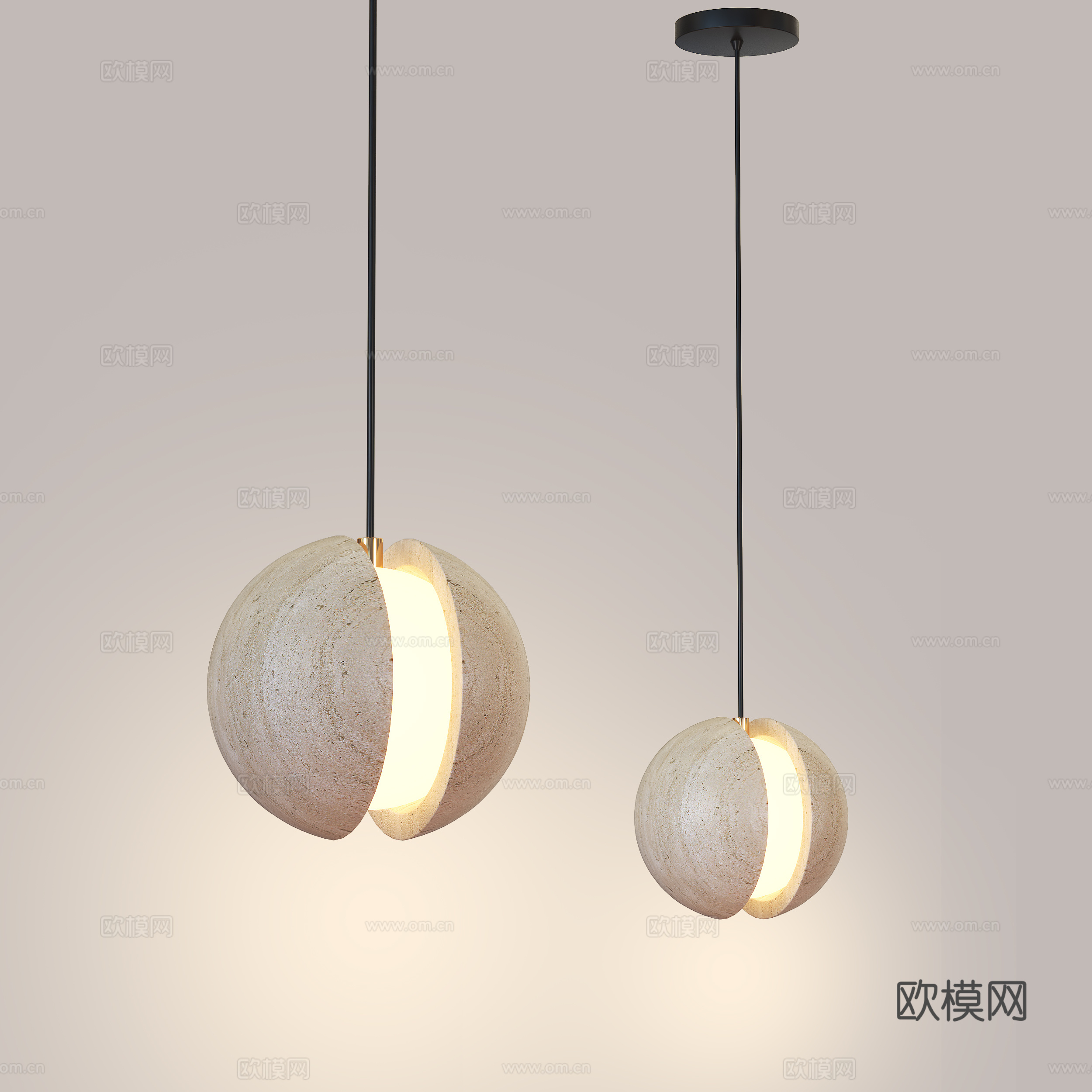 北欧小吊灯 侘寂小吊灯 中古小吊灯 卧室床头小吊灯3d模型下载（渲染图1）