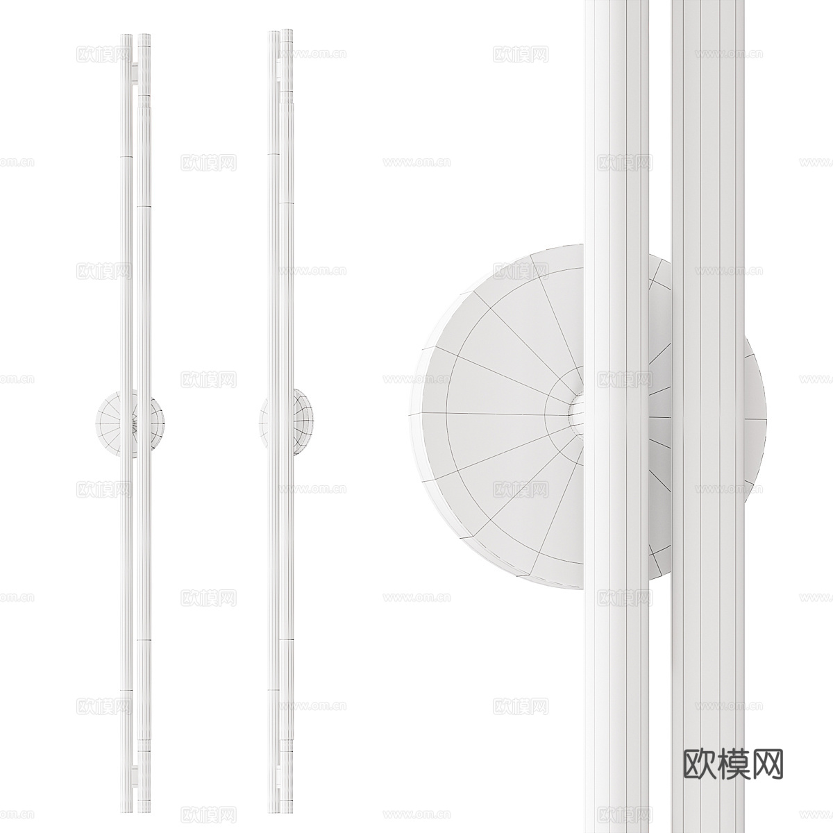 现代轻奢 Romatti 长条金属壁灯3d模型下载（渲染图3）