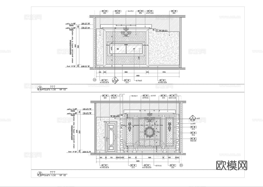 最新10套 酒吧 KTV 施工图合集cad施工图