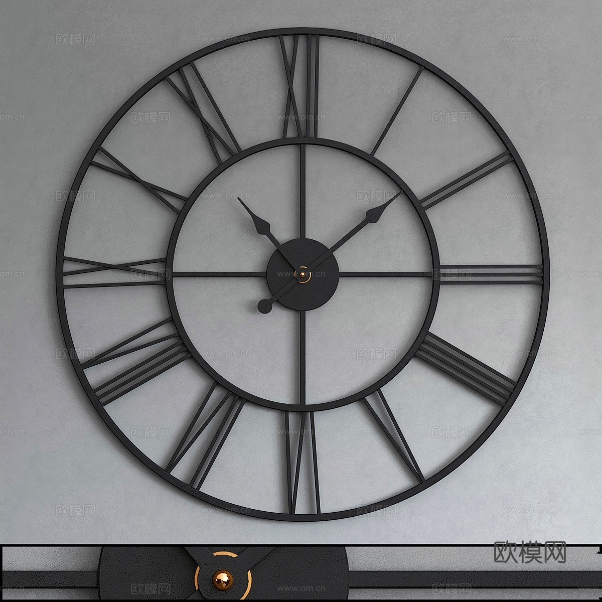 新古典挂钟 钟表3d模型下载