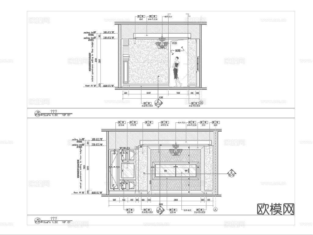最新10套 酒吧 KTV 施工图合集cad施工图