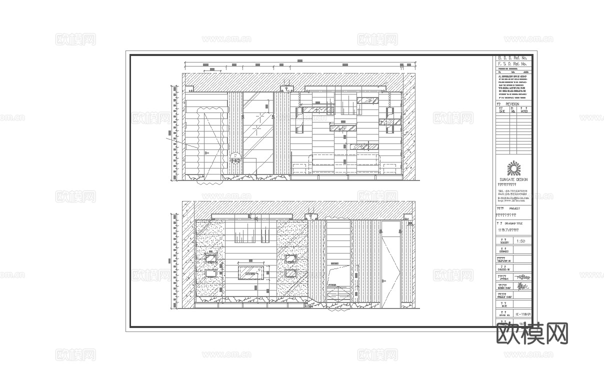 最新11套 酒吧 KTV 施工图合集cad施工图