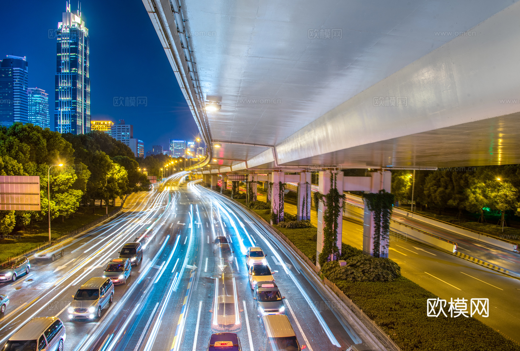 城市夜景 公路风景 夜景 外景、