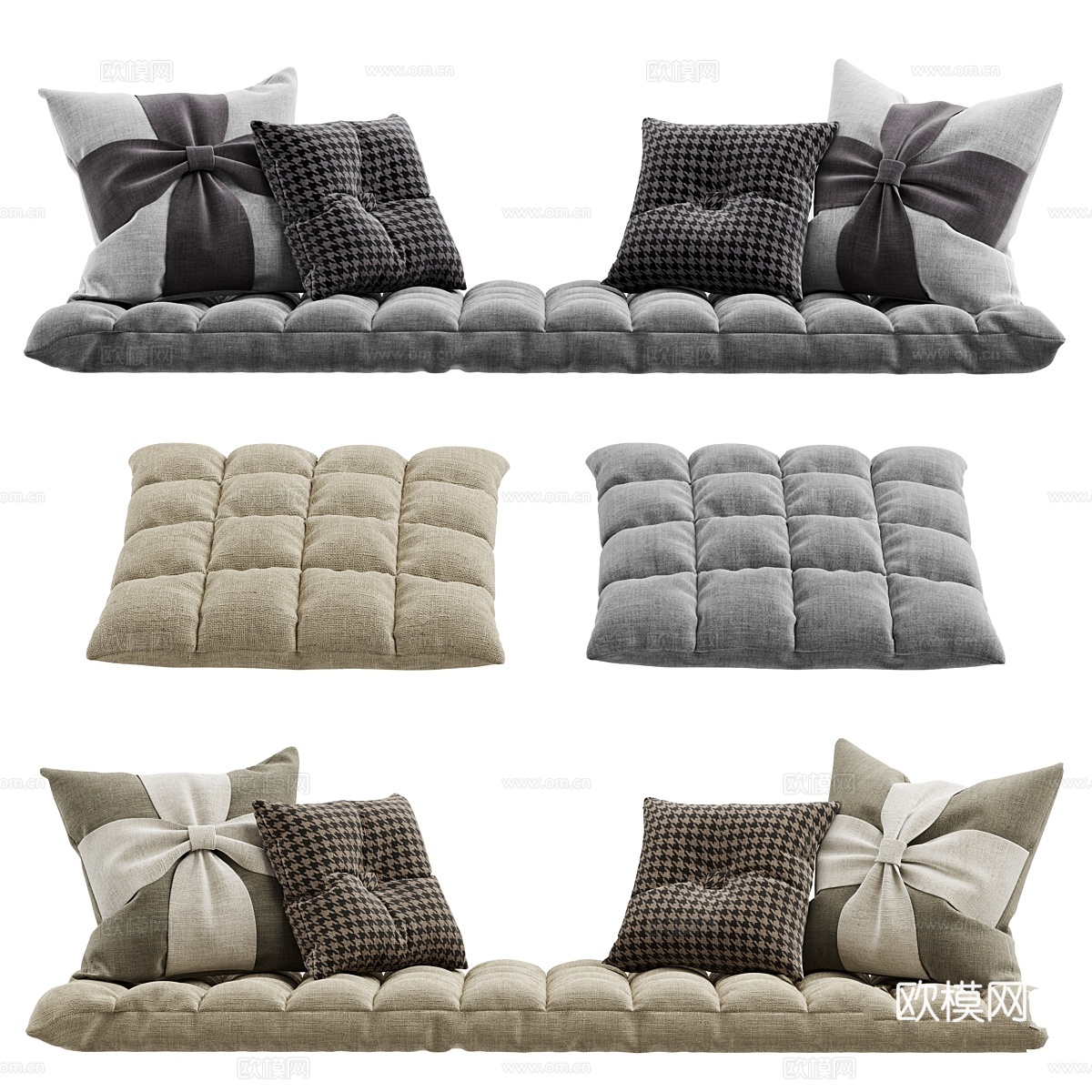 坐垫套装43d模型下载