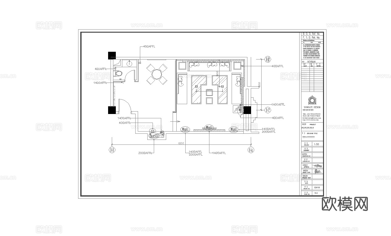 最新11套 酒吧 KTV 施工图合集cad施工图