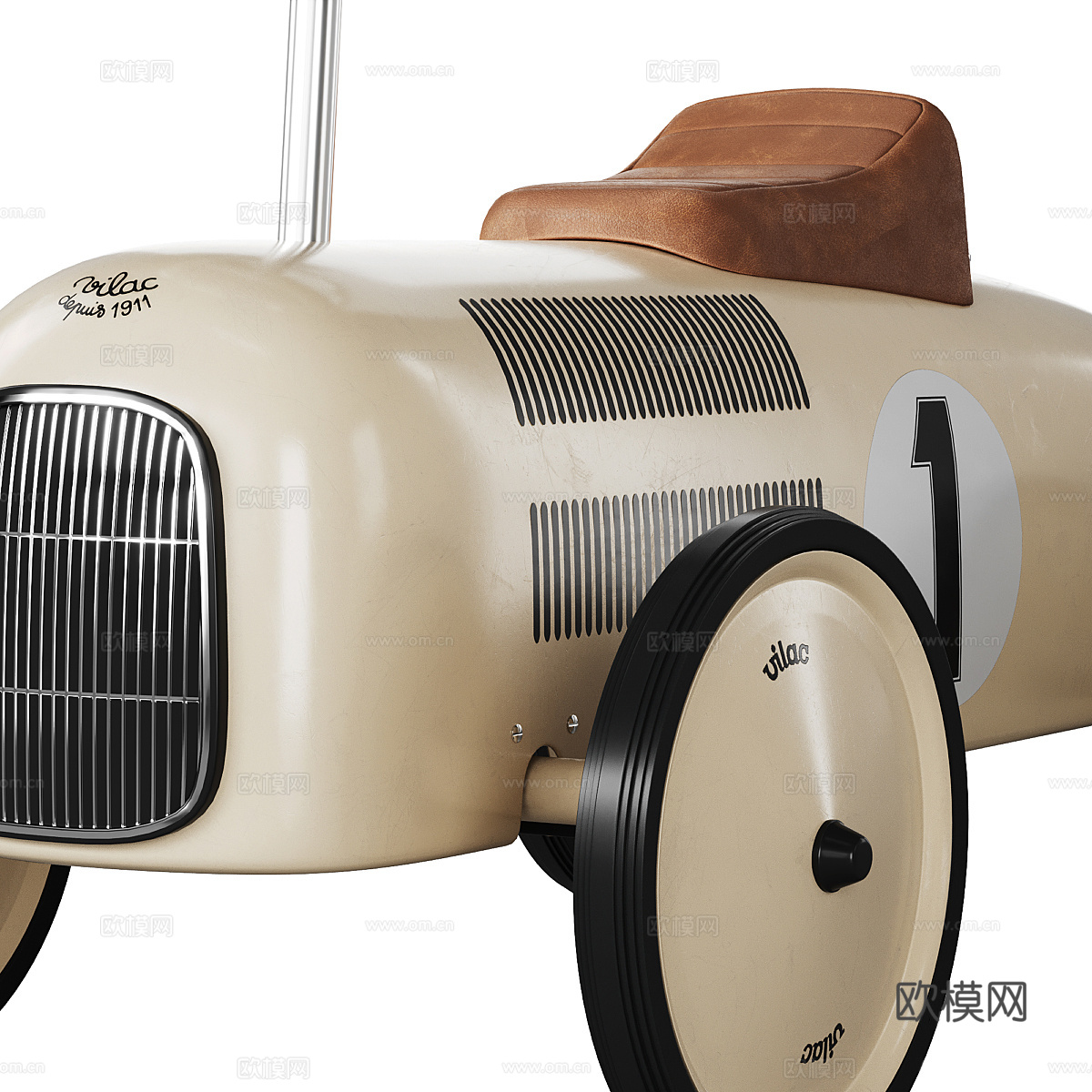 美式复古 Vilac 复古儿童玩具汽车3d模型下载（渲染图5）
