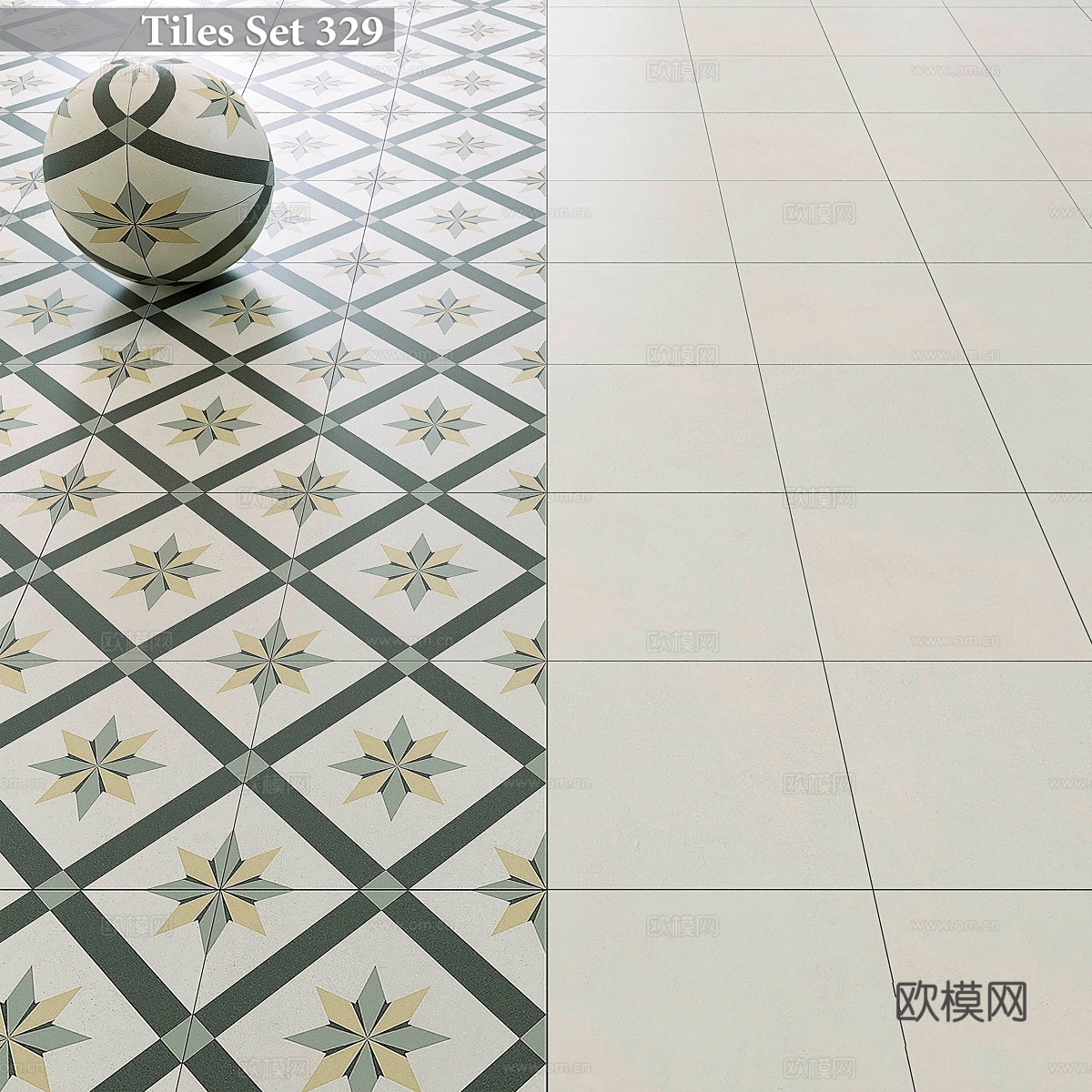 瓷砖套装3293d模型