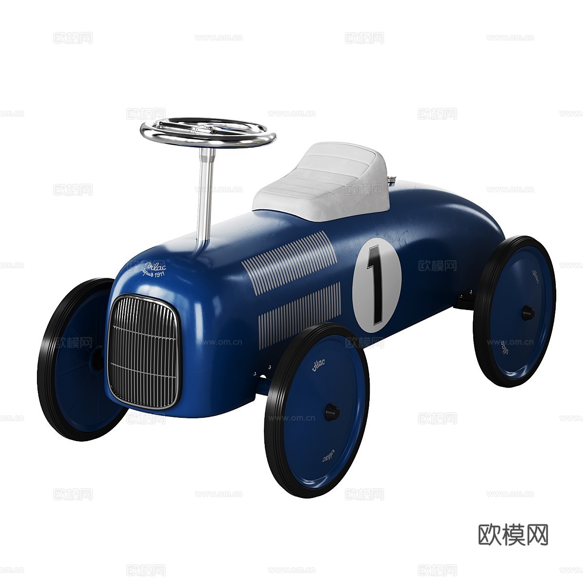 美式复古 Vilac 复古儿童玩具汽车3d模型下载（渲染图4）
