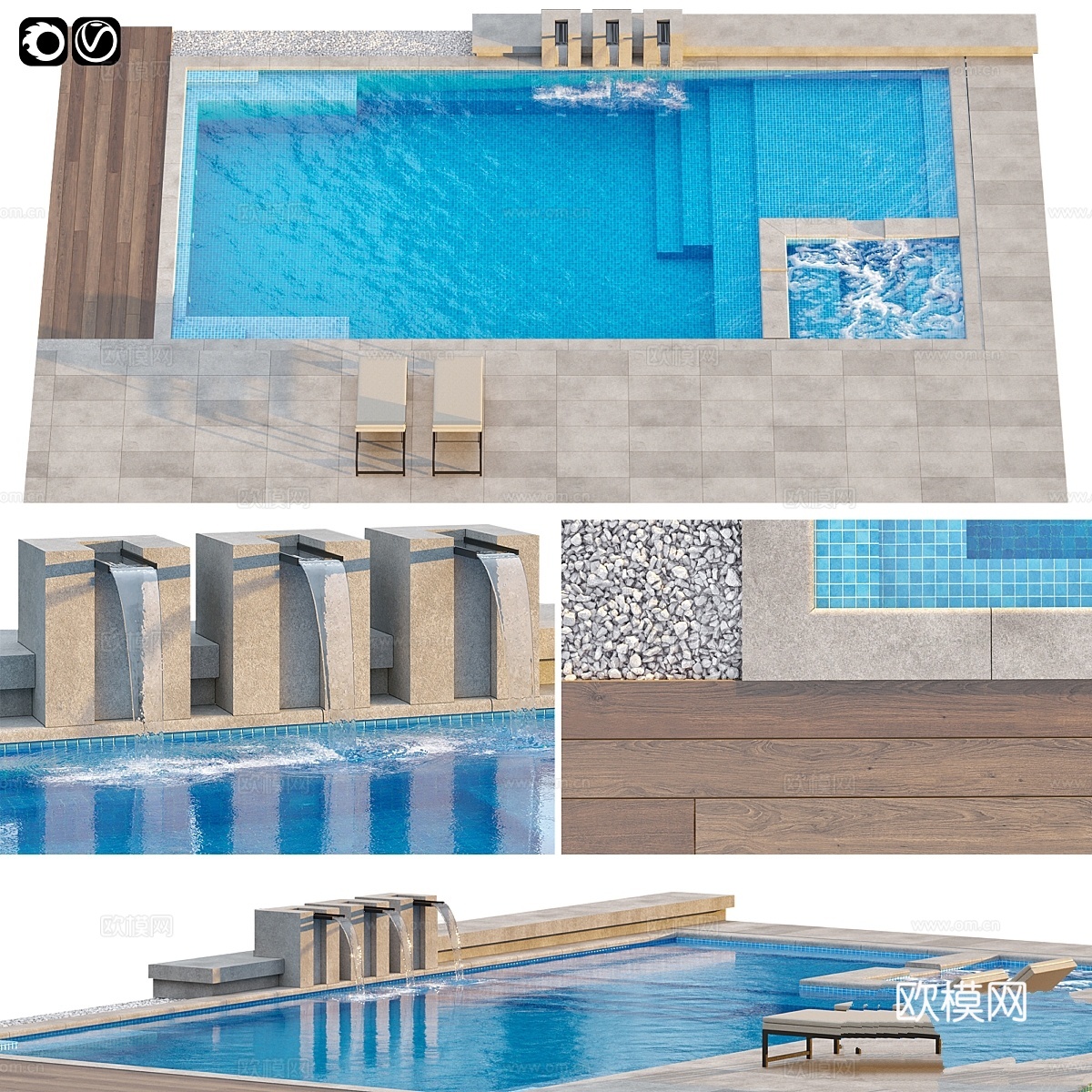 泳池013d模型