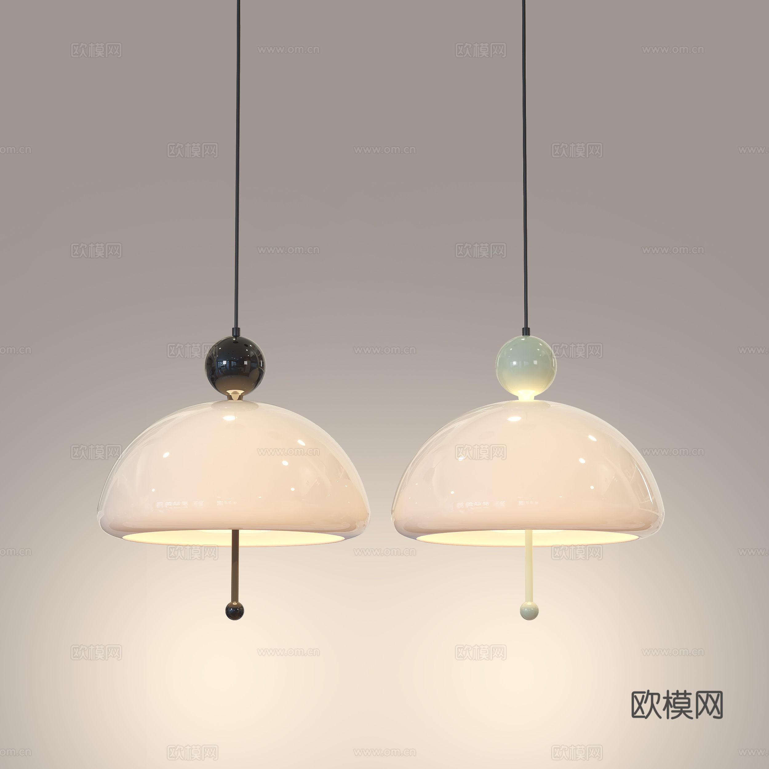 中古风吊灯 轻法式吊灯 奶油风吊灯 餐厅吊灯 卧室吊灯3d模型下载（渲染图1）