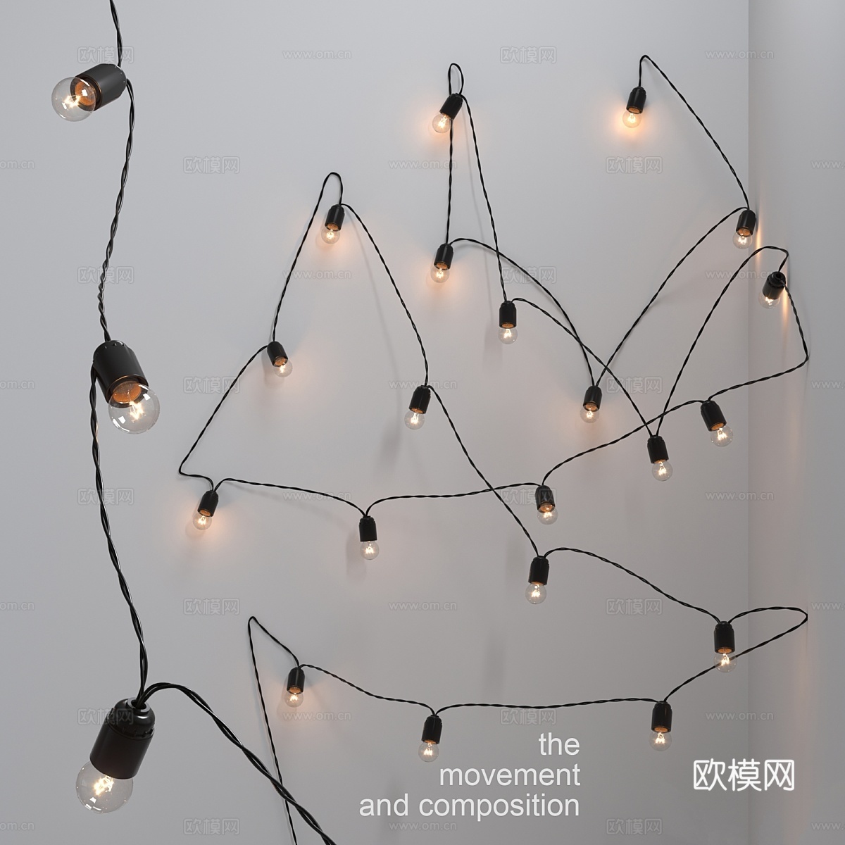 可编辑花环3d模型