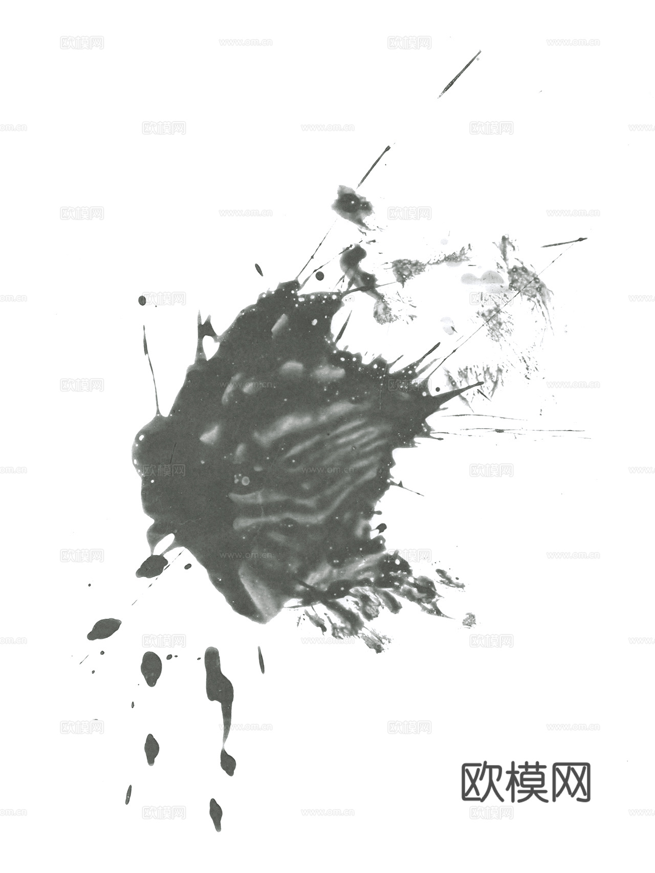 飞溅墨迹 水迹 泼墨 污迹 污渍 墨水涂鸦 抽象艺术画下载