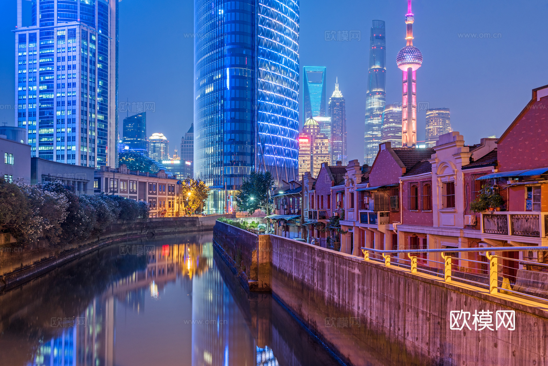 城市夜景 建筑风景 夜景 外景、