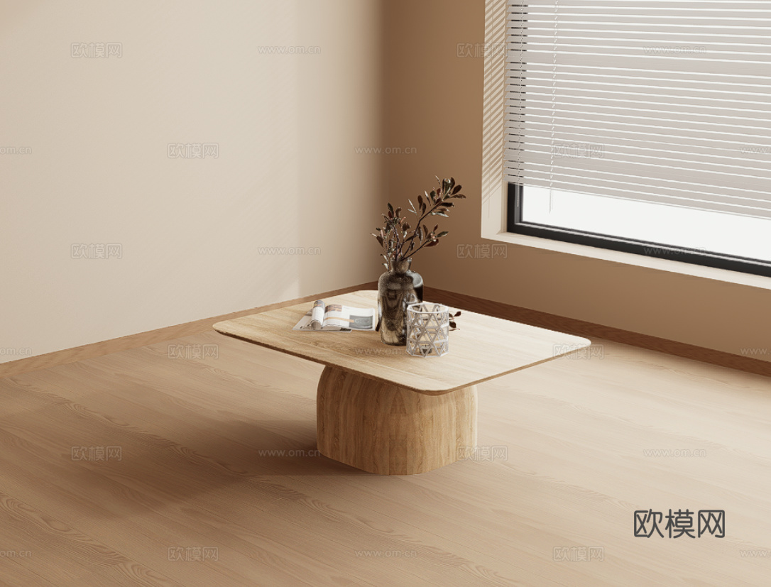 茶几su模型