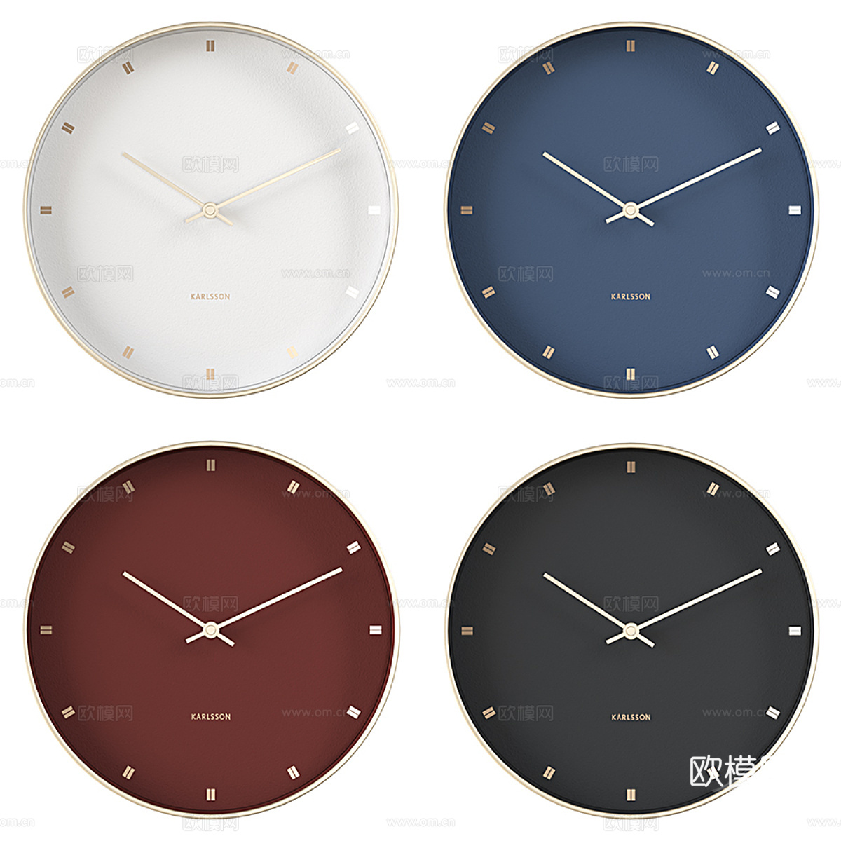 现代 Karlsson Petite 挂钟3d模型下载（渲染图2）