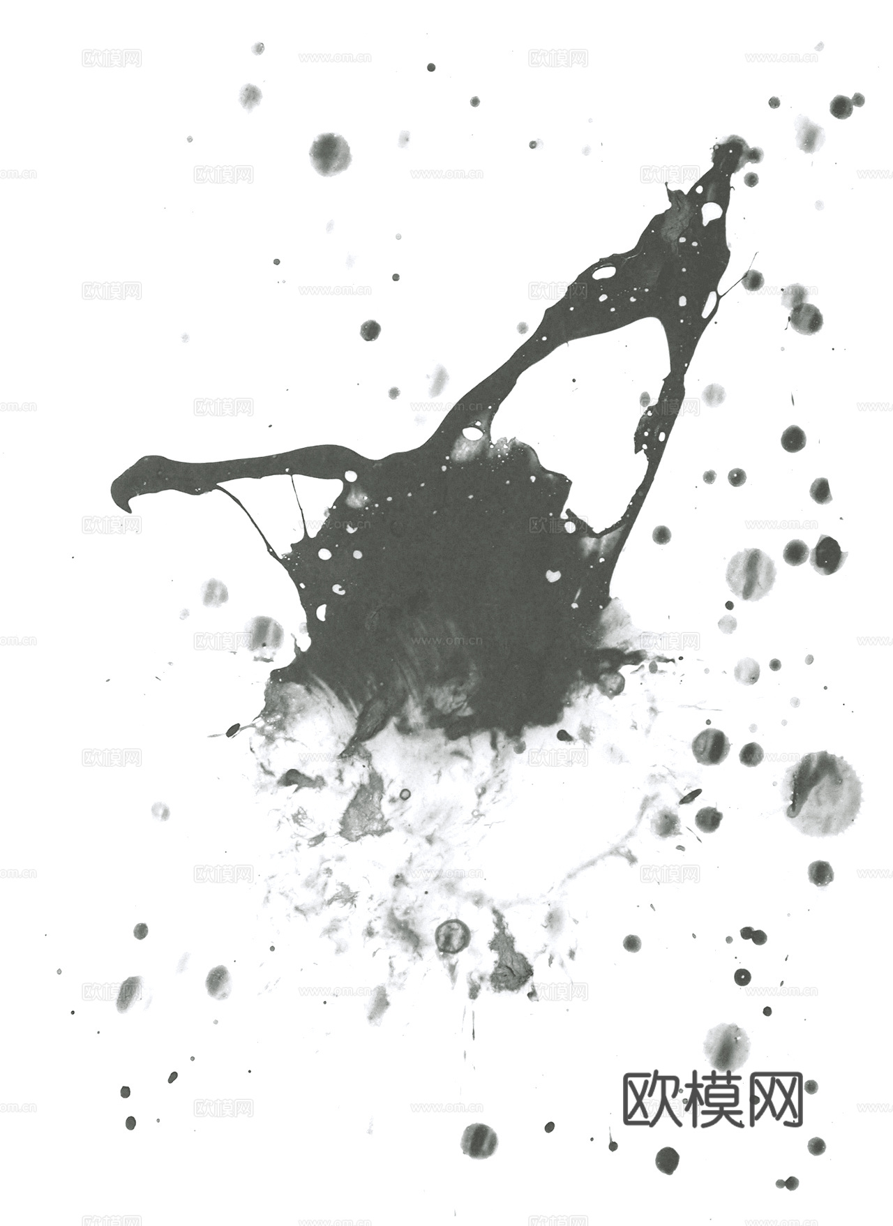 飞溅墨迹 水迹 泼墨 污迹 污渍 墨水涂鸦 抽象艺术画下载