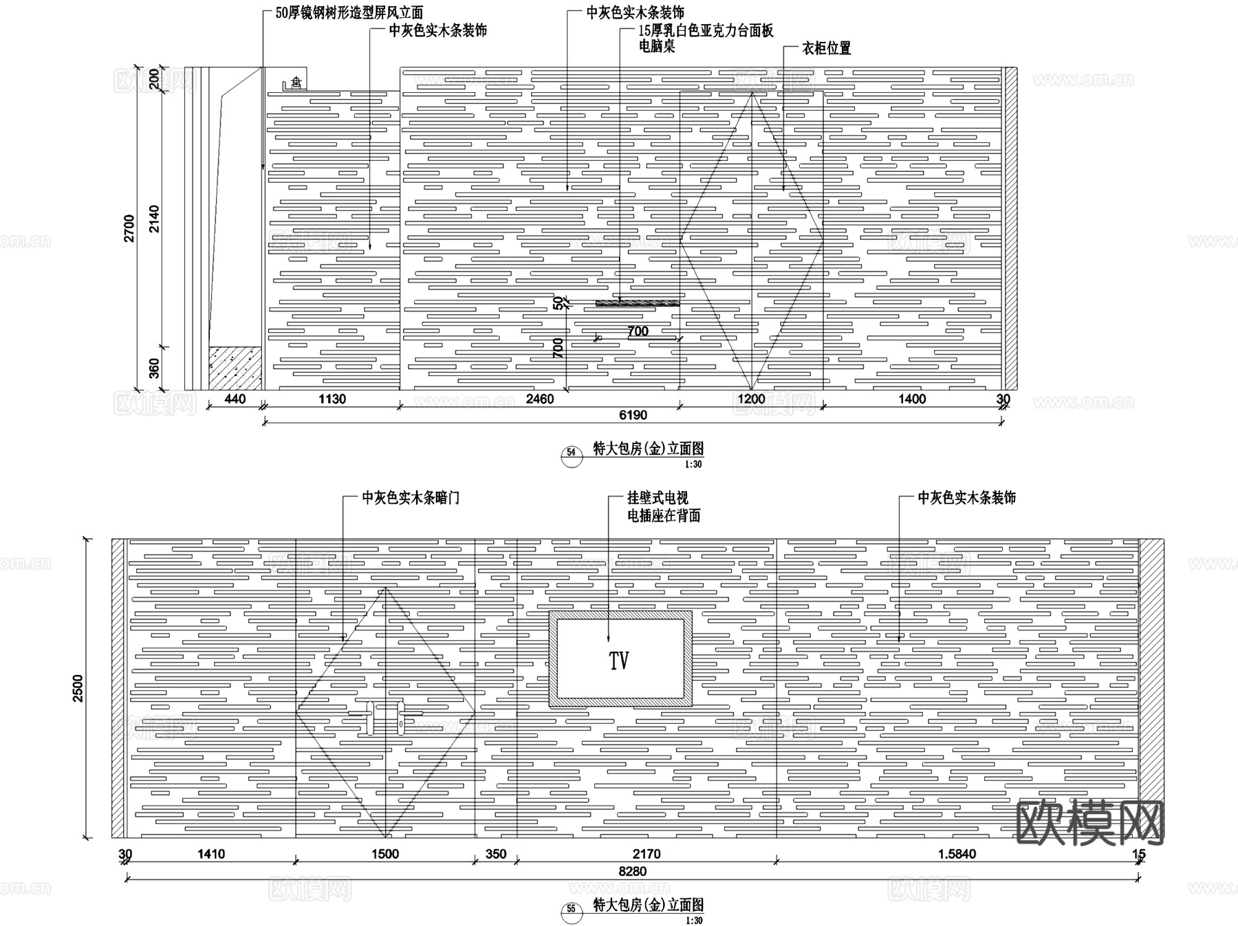 芜湖华亿国际领域假日会所室内工装CAD施工图整套cad施工图