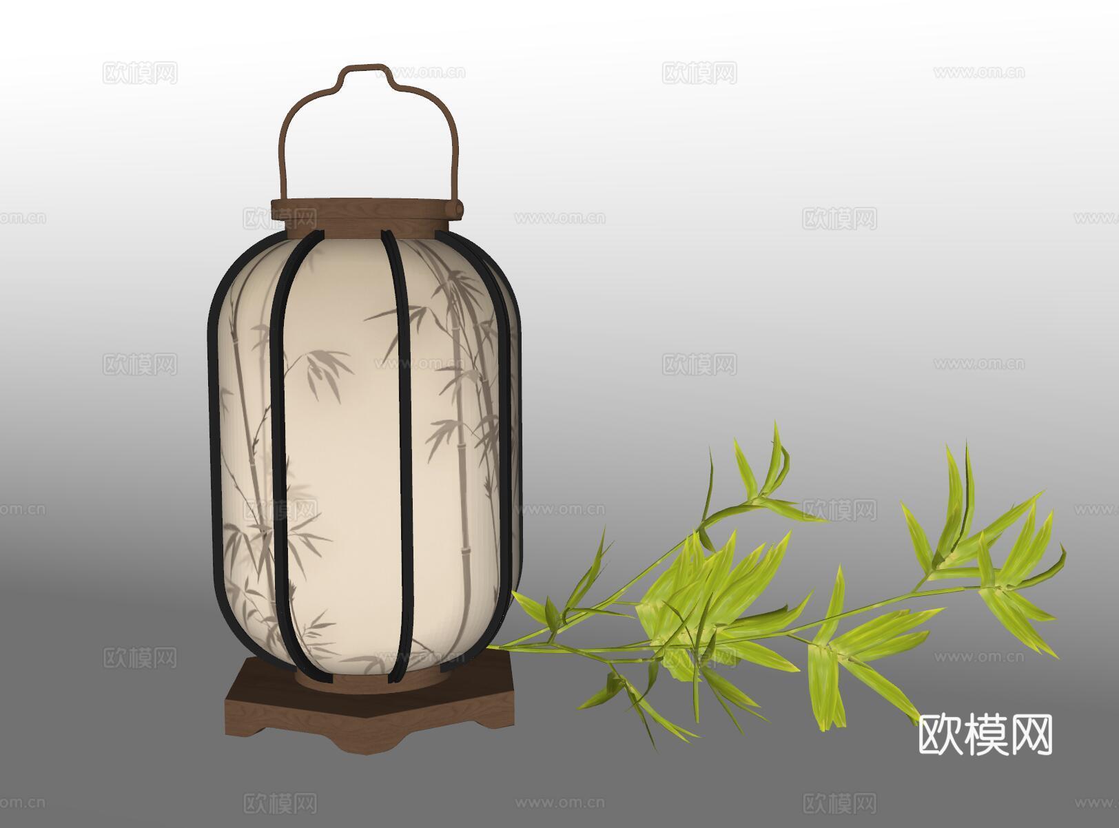 宋式台灯 台灯 灯具 装饰灯 艺术台灯su模型