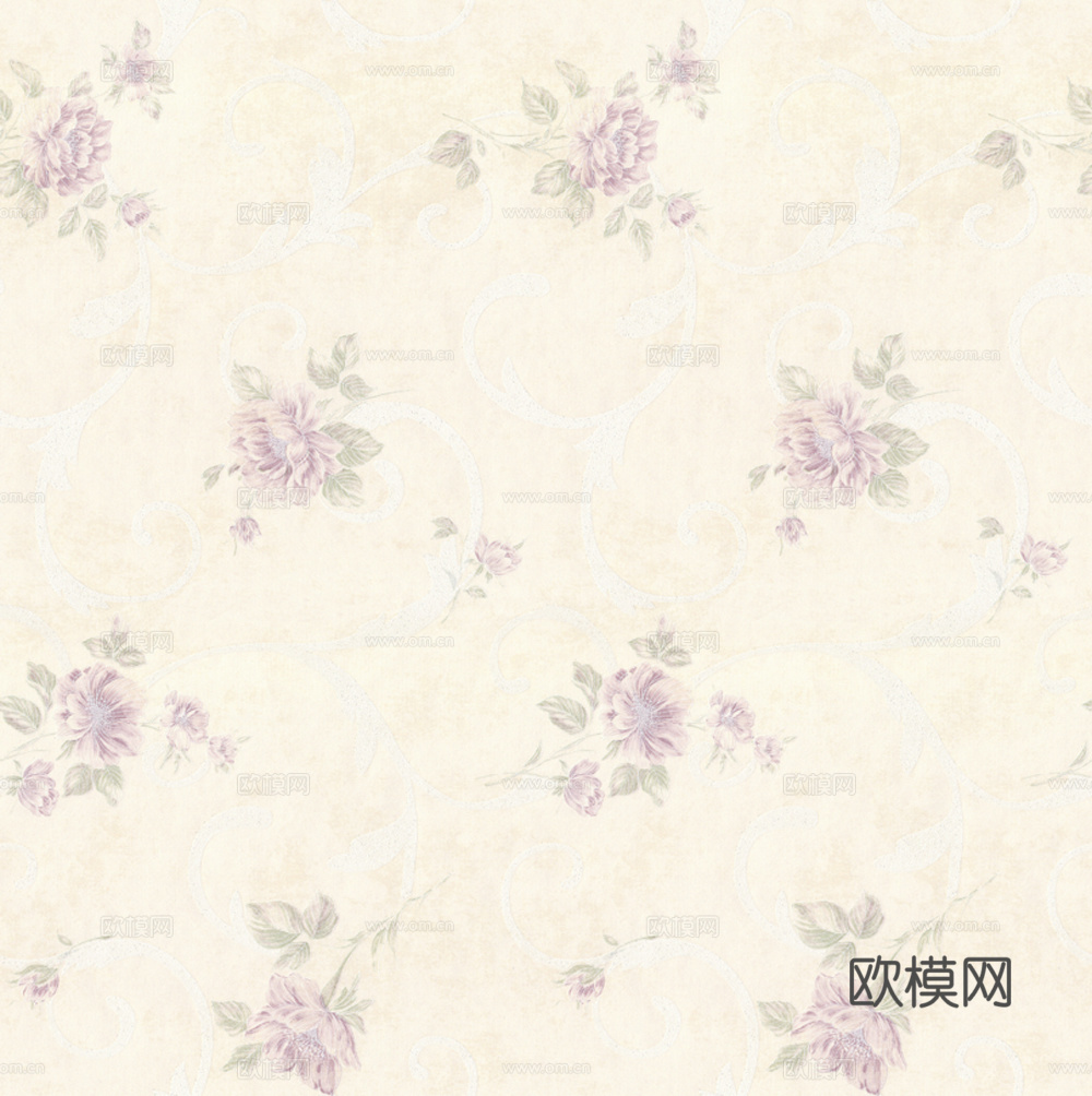 无缝田园风花纹壁纸