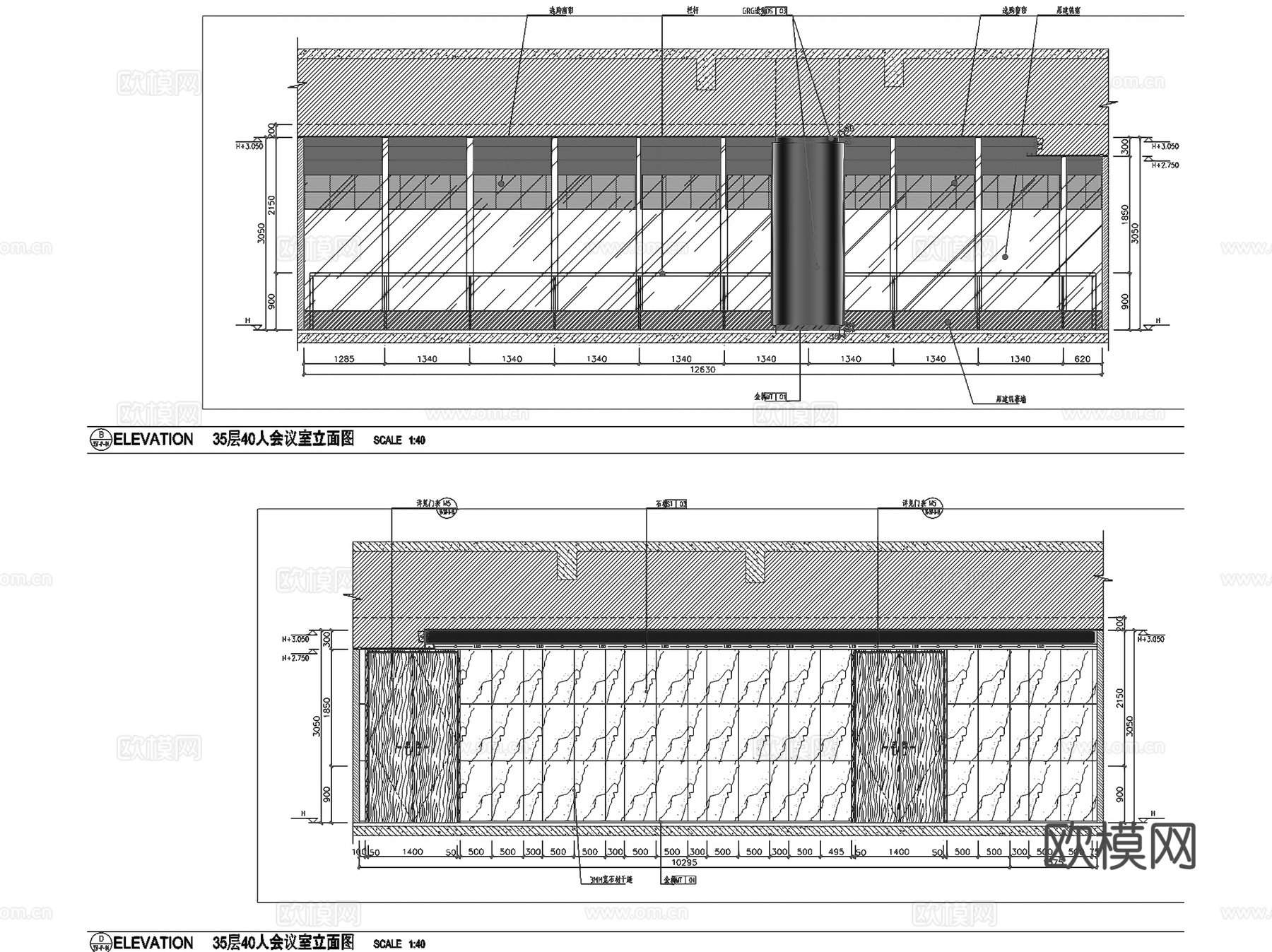 新力南昌朝阳新城办公楼室内工装CAD施工图cad施工图