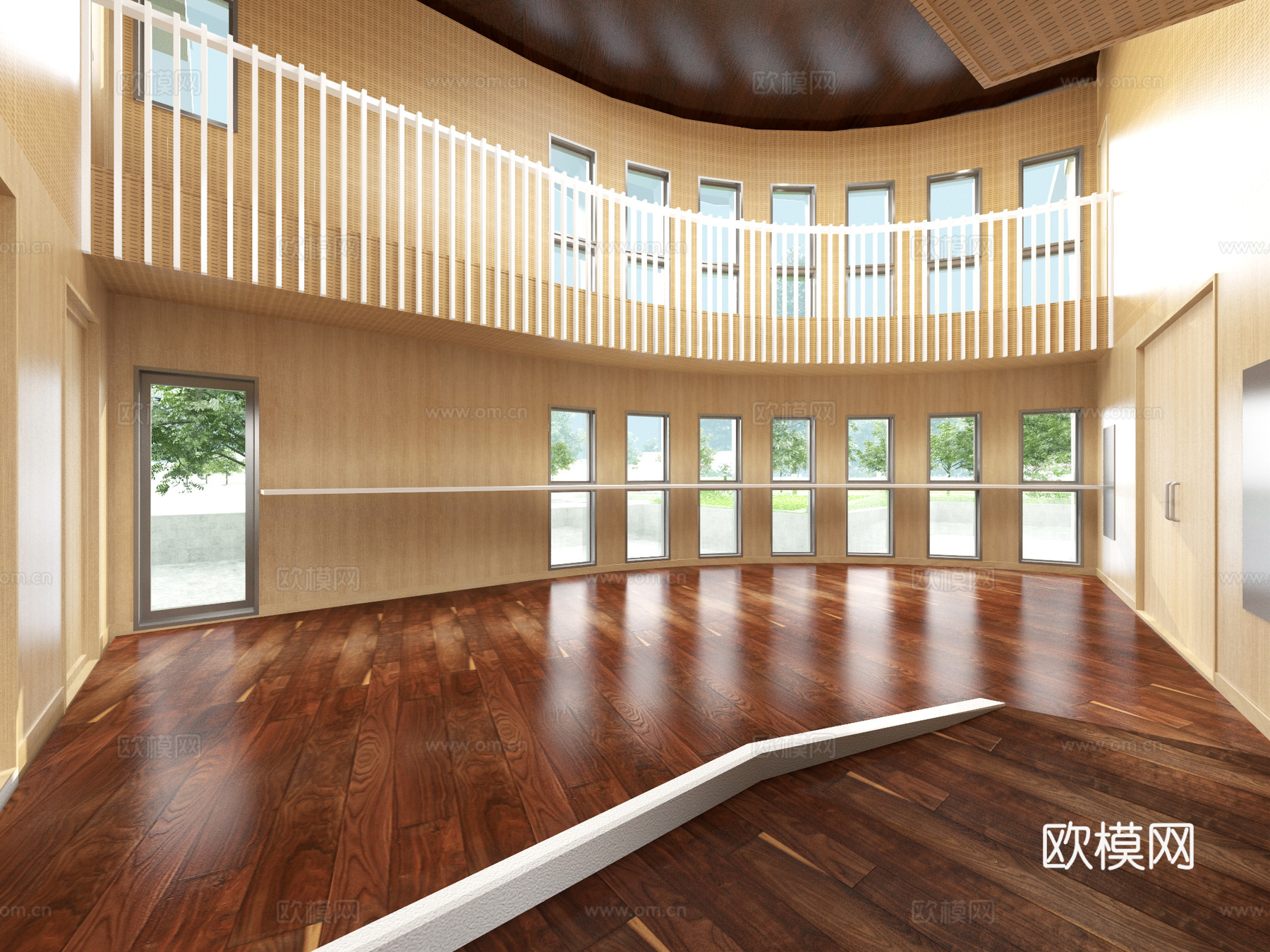 室内 客厅 公共空间 办公空间 走廊3d模型下载