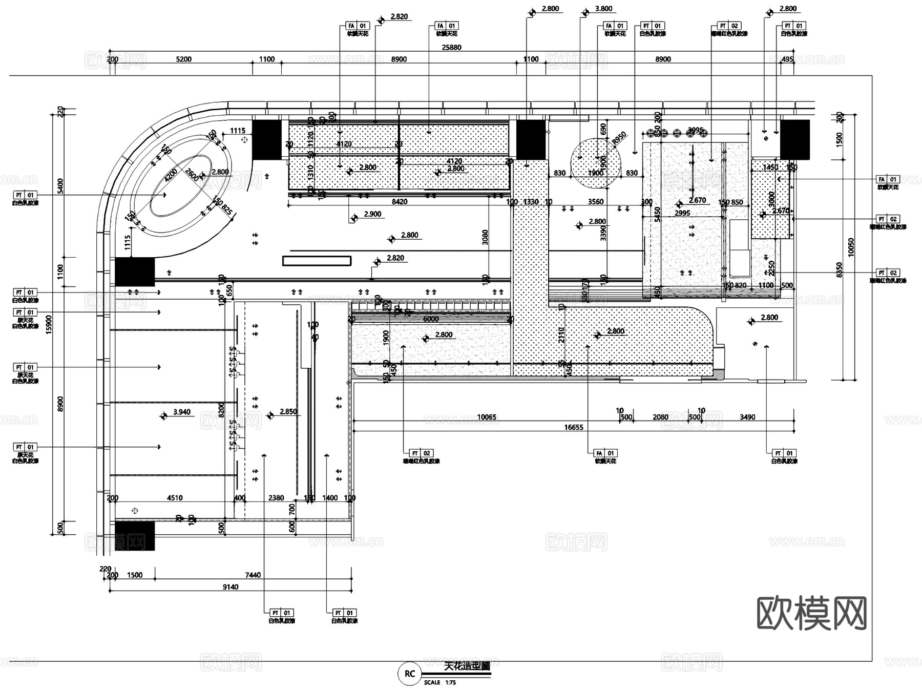 武汉保利沃利现代办公室室内工装CAD施工图cad施工图