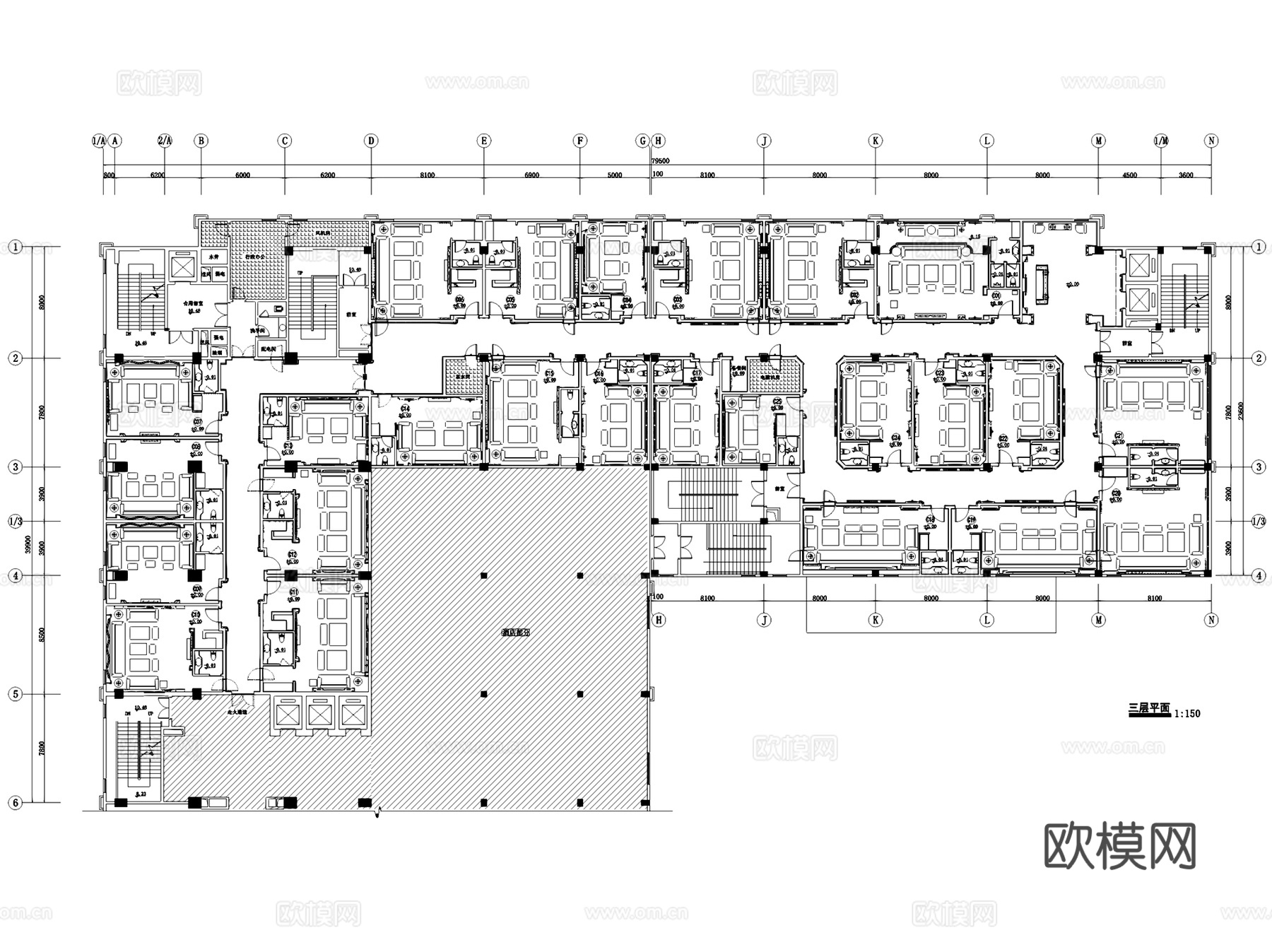 红舫国际CLUB商务会所室内工装CAD施工图整套cad施工图