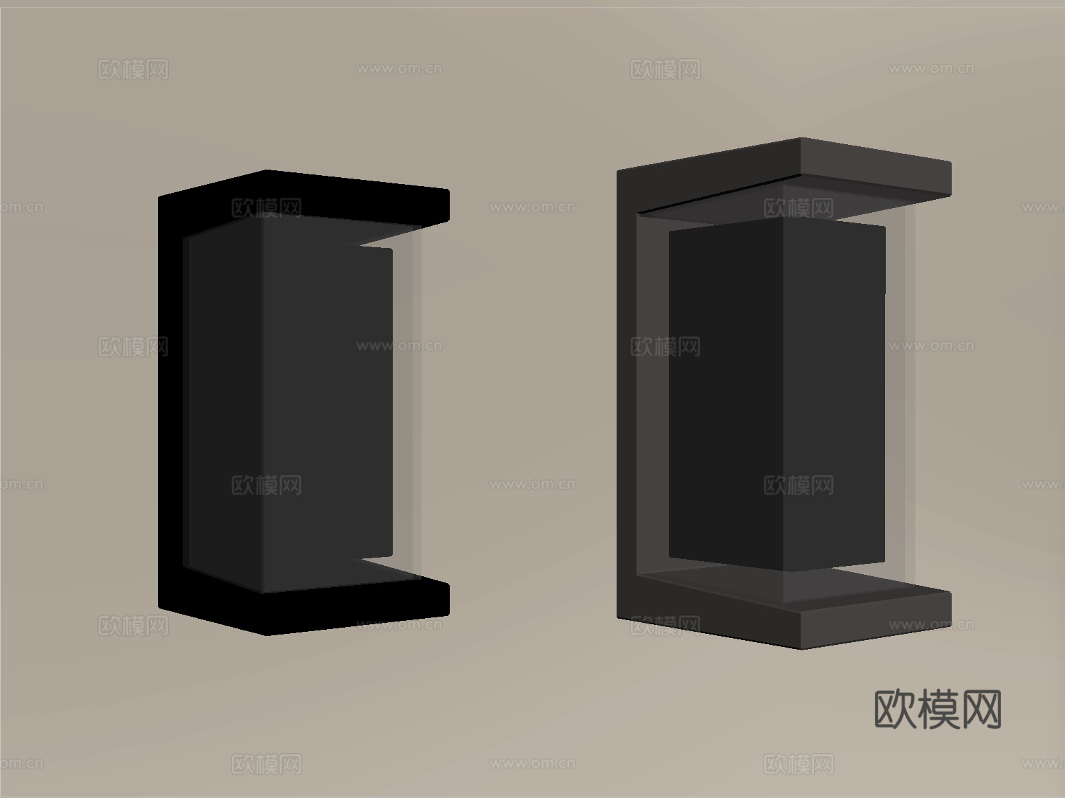 新中式中式壁灯 金属壁灯 户外壁灯 雨水玻璃su模型
