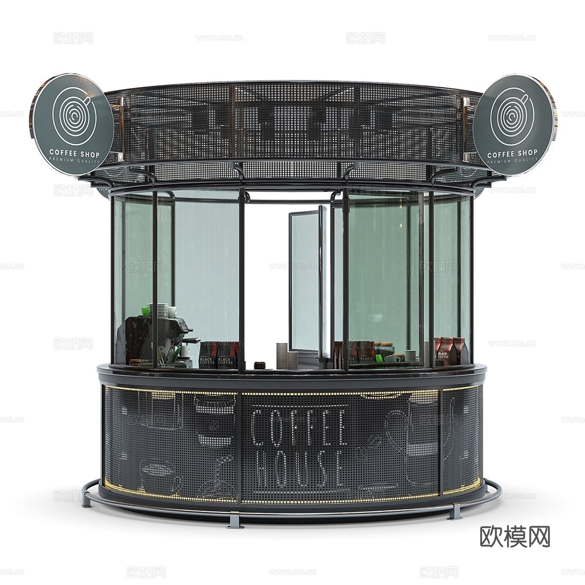 咖啡店3d模型下载