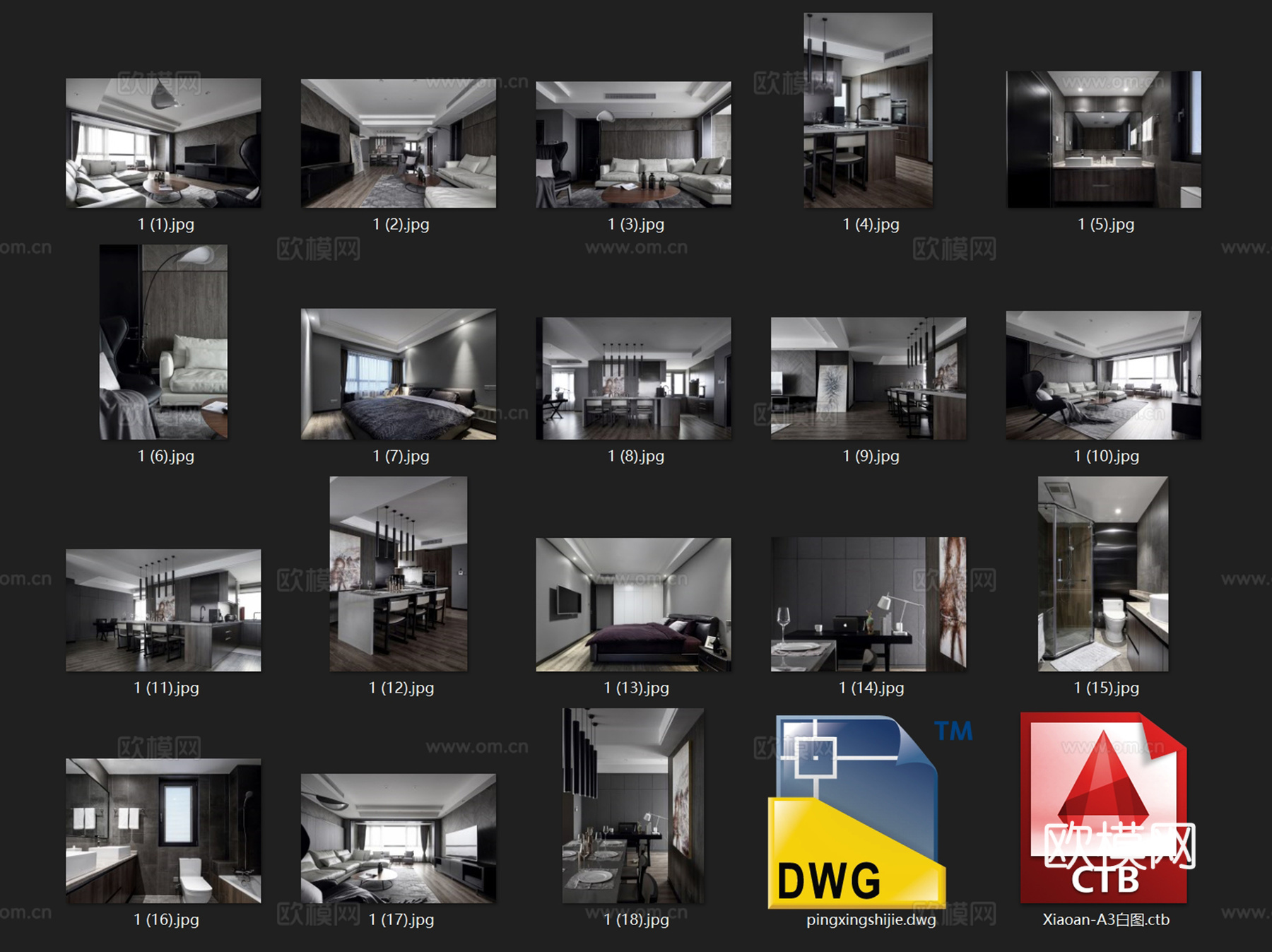 周庄雅居无主灯室内家装CAD施工图整套cad施工图