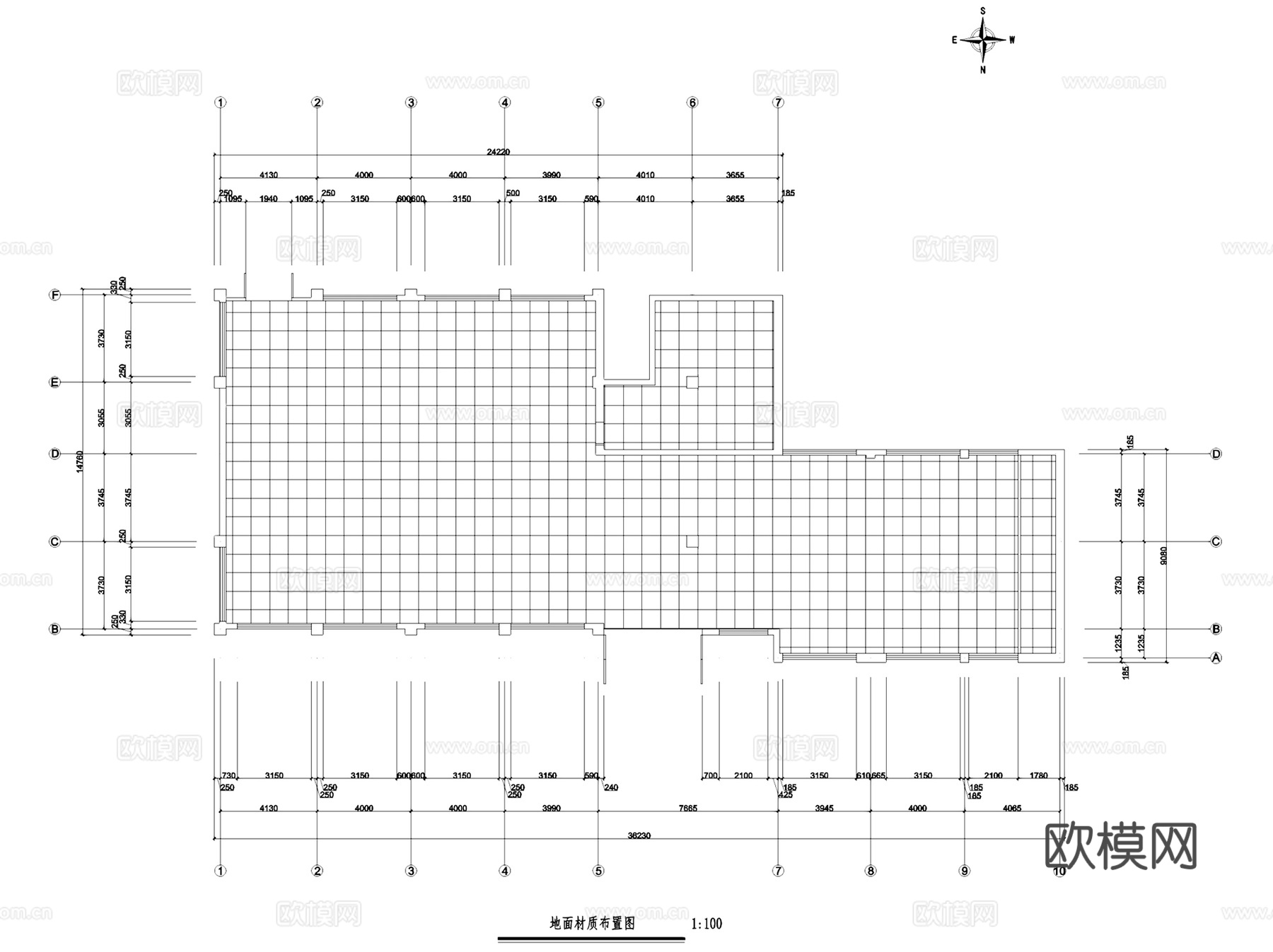 文创阅读创客淮猫咖啡店室内工装CAD施工图+SU模型cad施工图