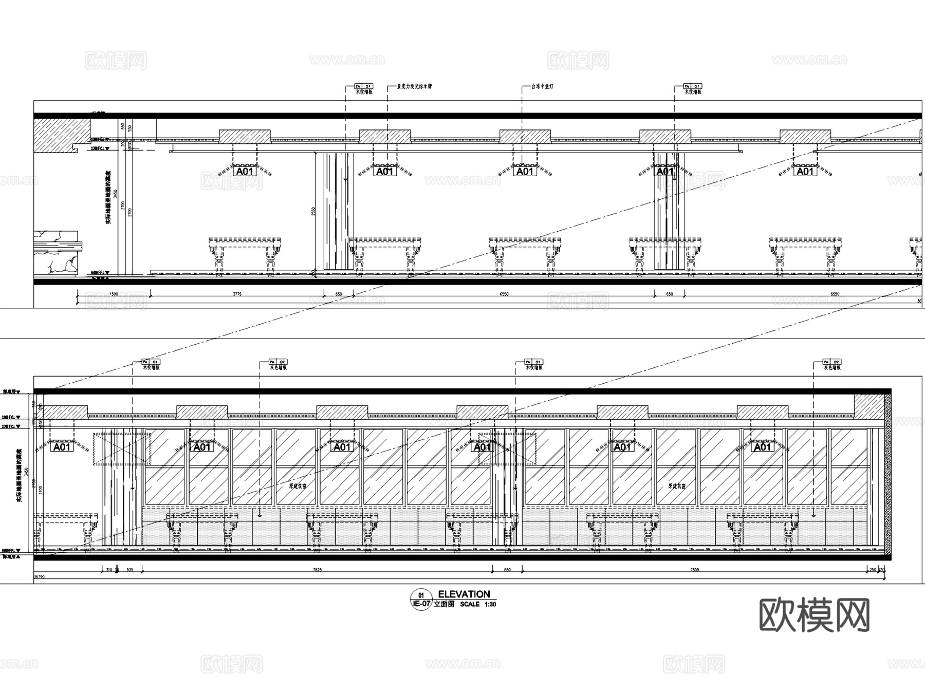 球元素台球棋牌俱乐部室内工装CAD施工图cad施工图