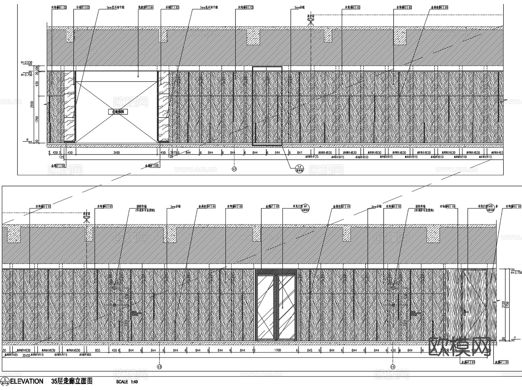 新力南昌朝阳新城办公楼室内工装CAD施工图cad施工图