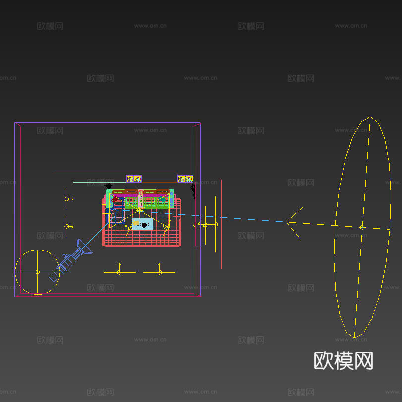 现代大户型沙发 小凳子带功能皮沙发3d模型下载（渲染图3）