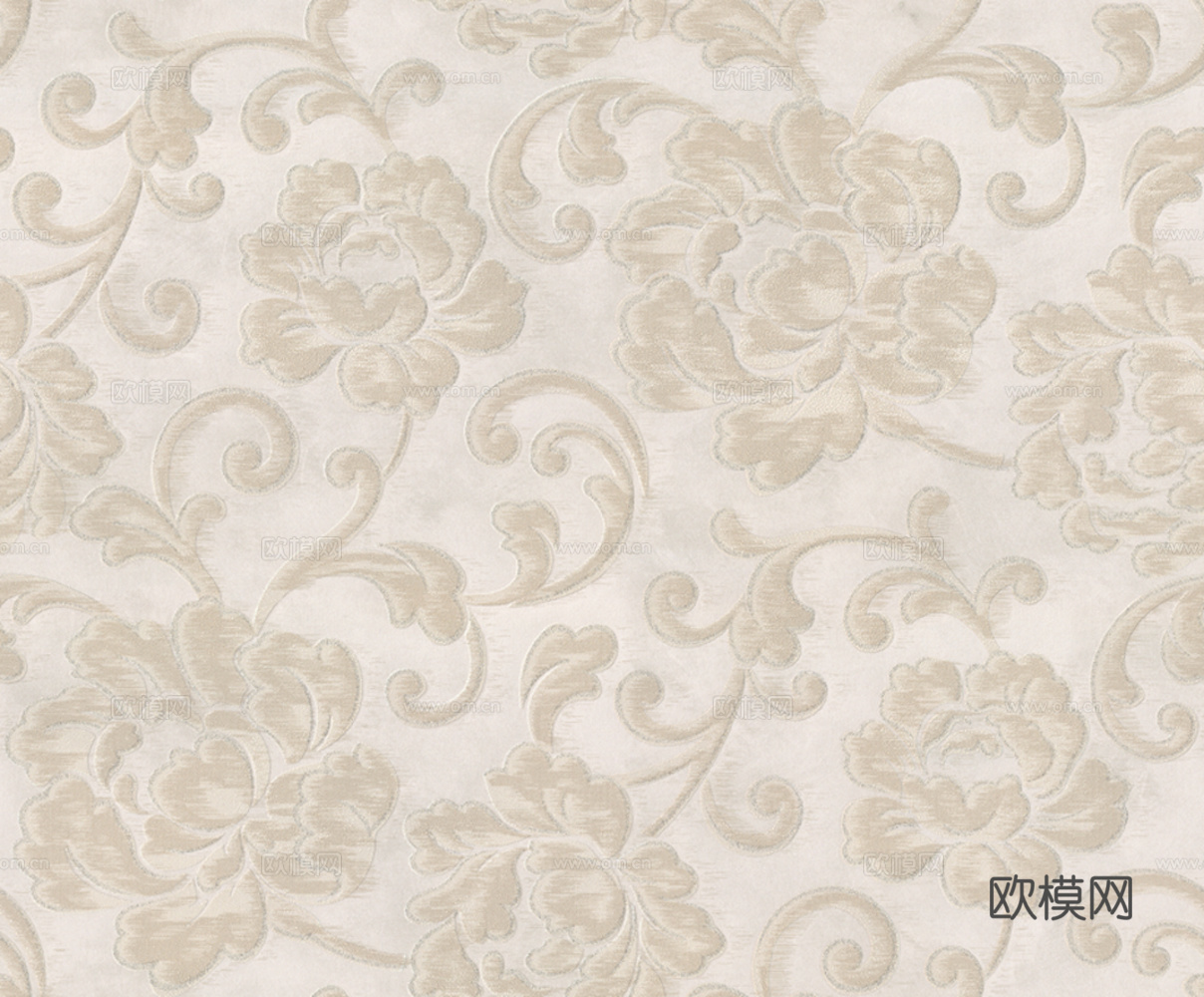 无缝欧式印花壁纸