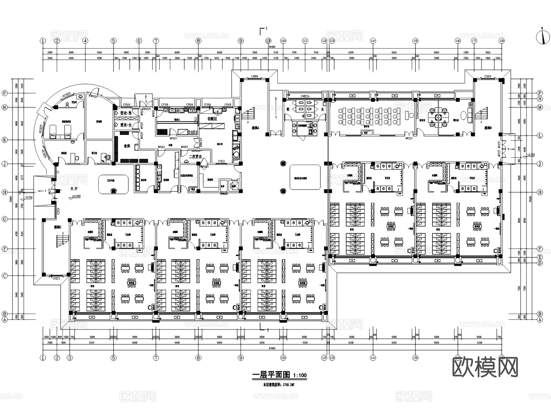 碧桂园黄金时代幼儿园建筑室内平面CAD施工图cad施工图