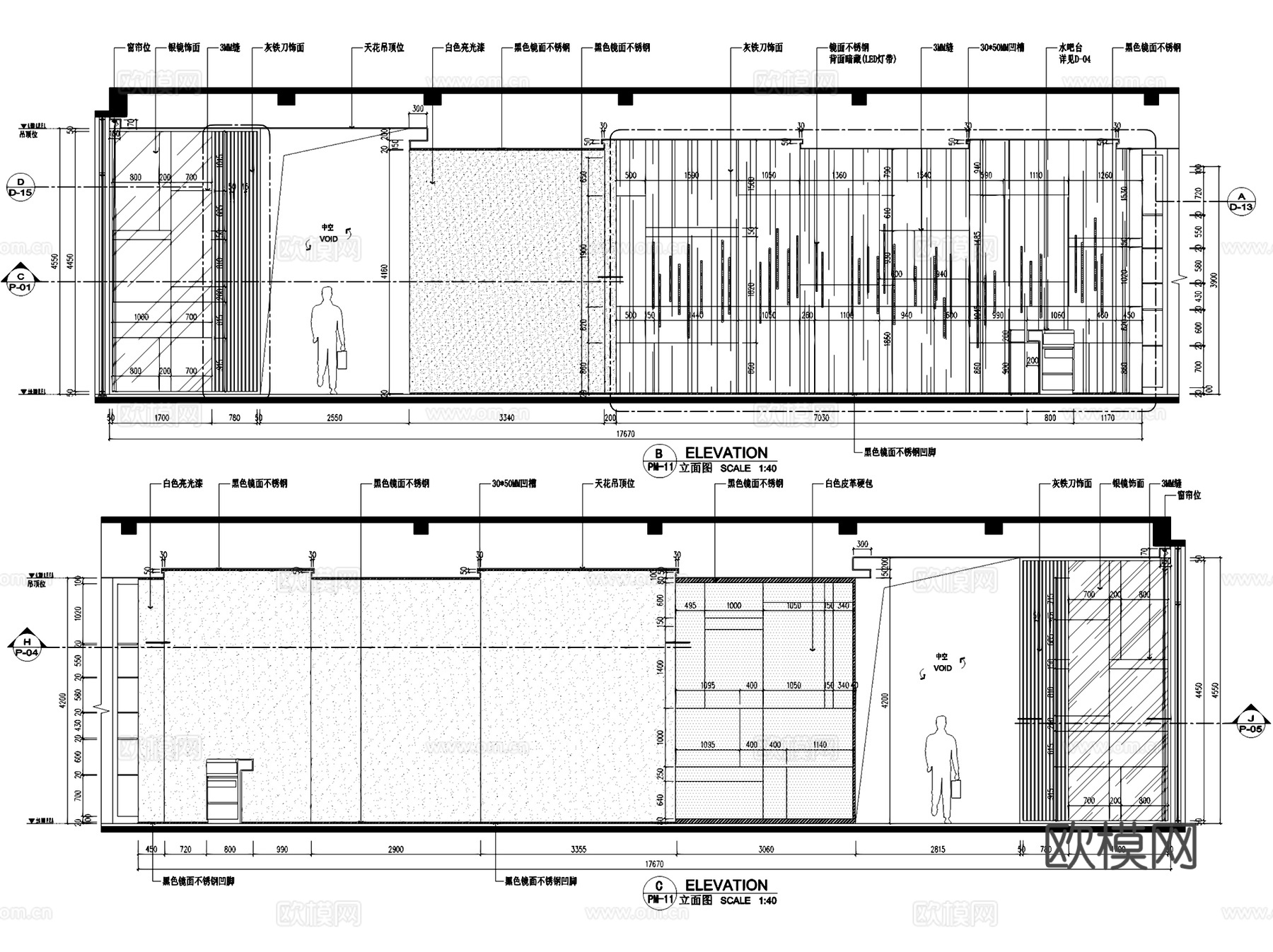大润发销售中心售楼处室内装饰CAD施工图整套cad施工图