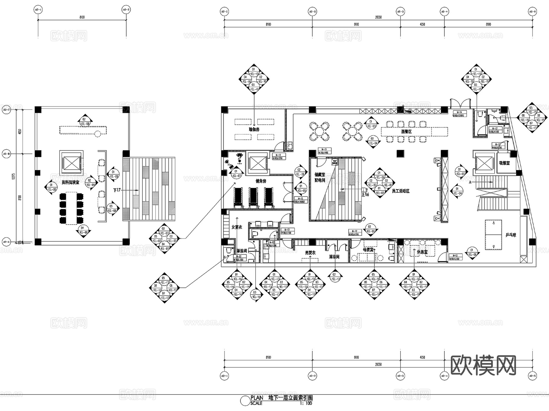 万科御河企业公馆办公楼样板房室内工装CAD施工图整套+文本cad施工图