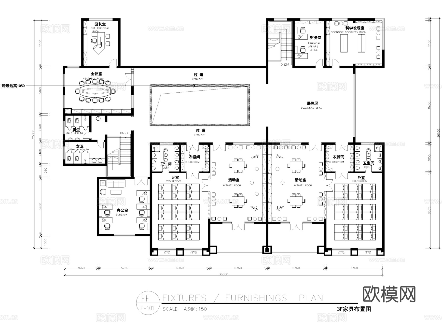 株洲榕树花园社区幼儿园室内工装CAD施工图cad施工图