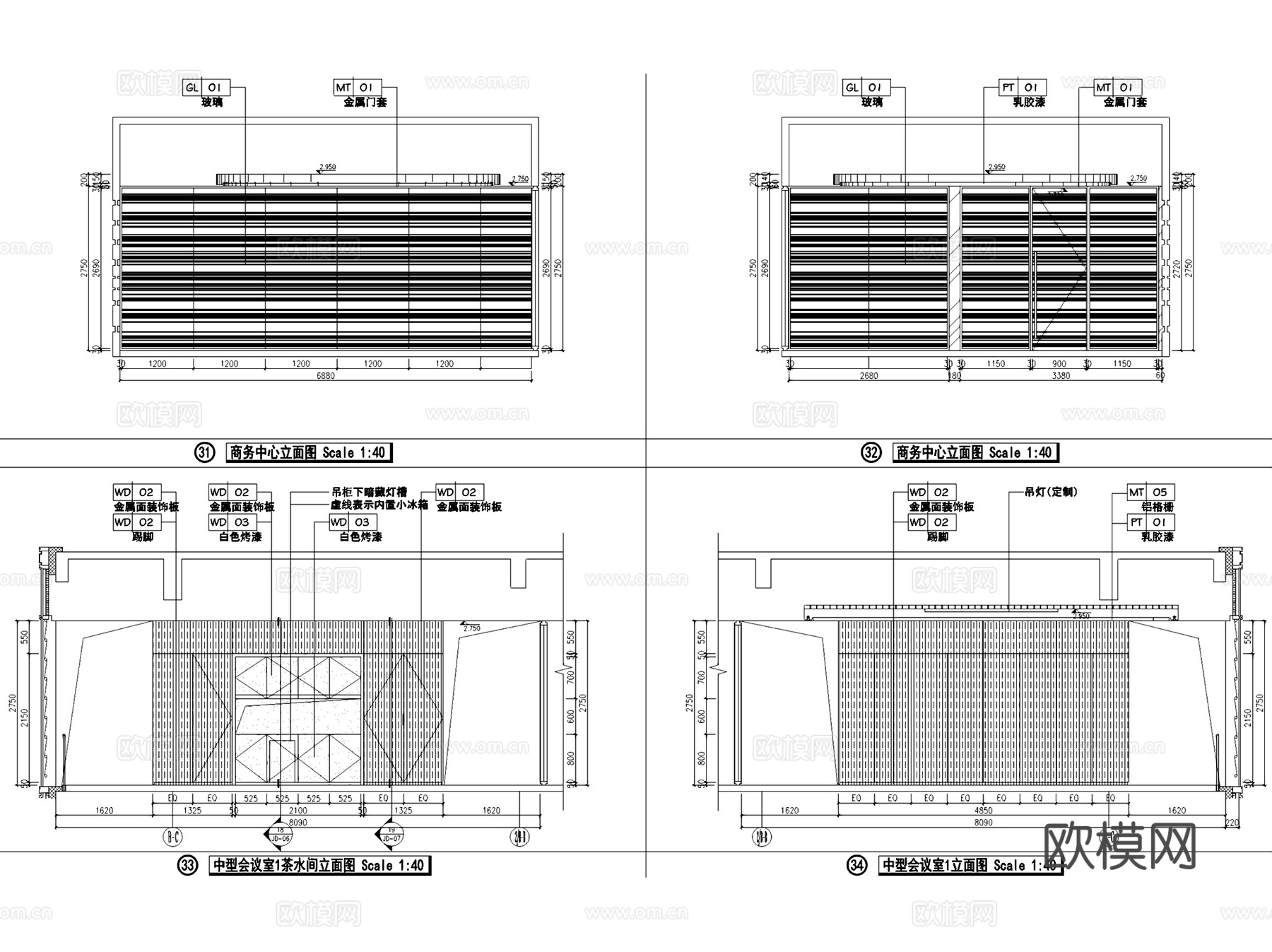 杭州英飞特电子半导体基地办公室室内工装CAD施工图整套cad施工图