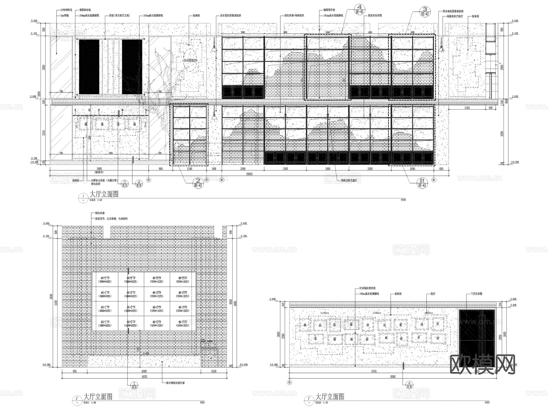 珠海胡桃里音乐酒吧餐厅室内工装CAD施工图cad施工图