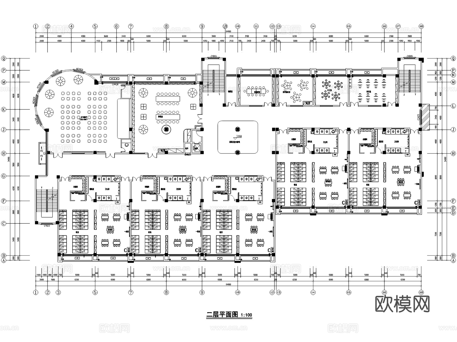 碧桂园黄金时代幼儿园建筑室内平面CAD施工图cad施工图