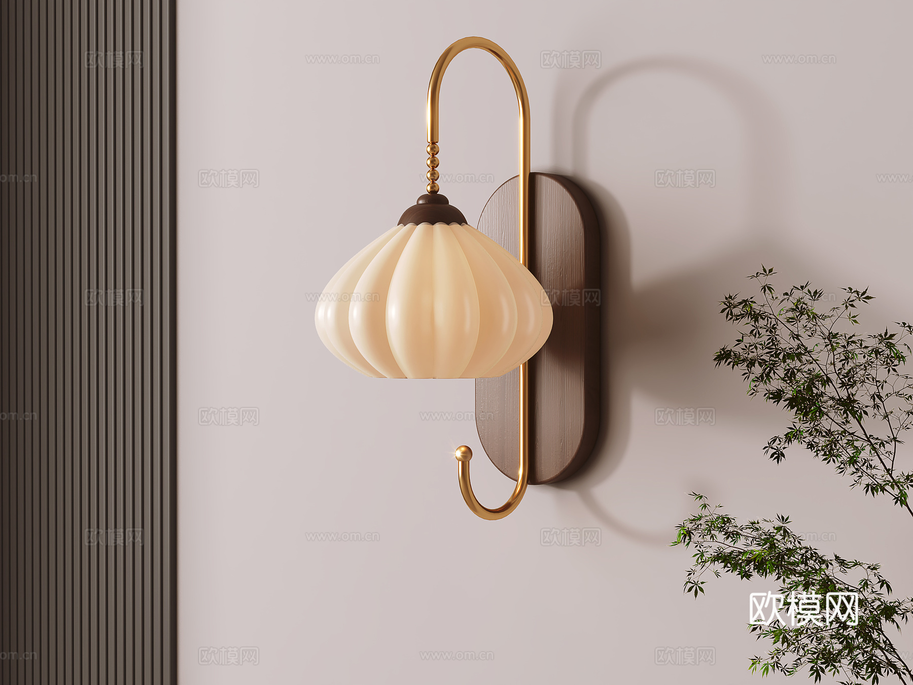 侘寂风壁灯3d模型下载