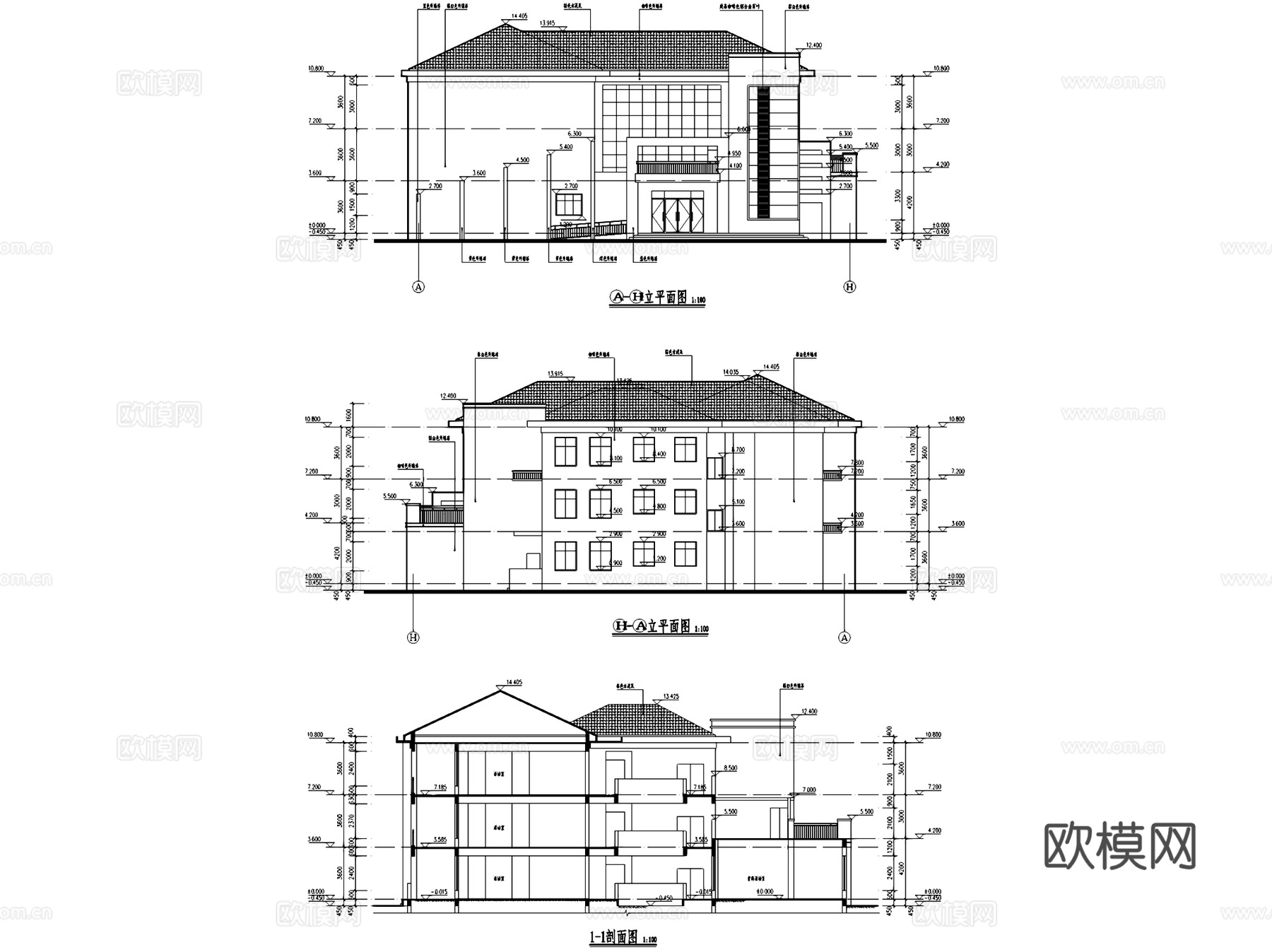 株洲榕树花园社区幼儿园建筑CAD施工图cad施工图