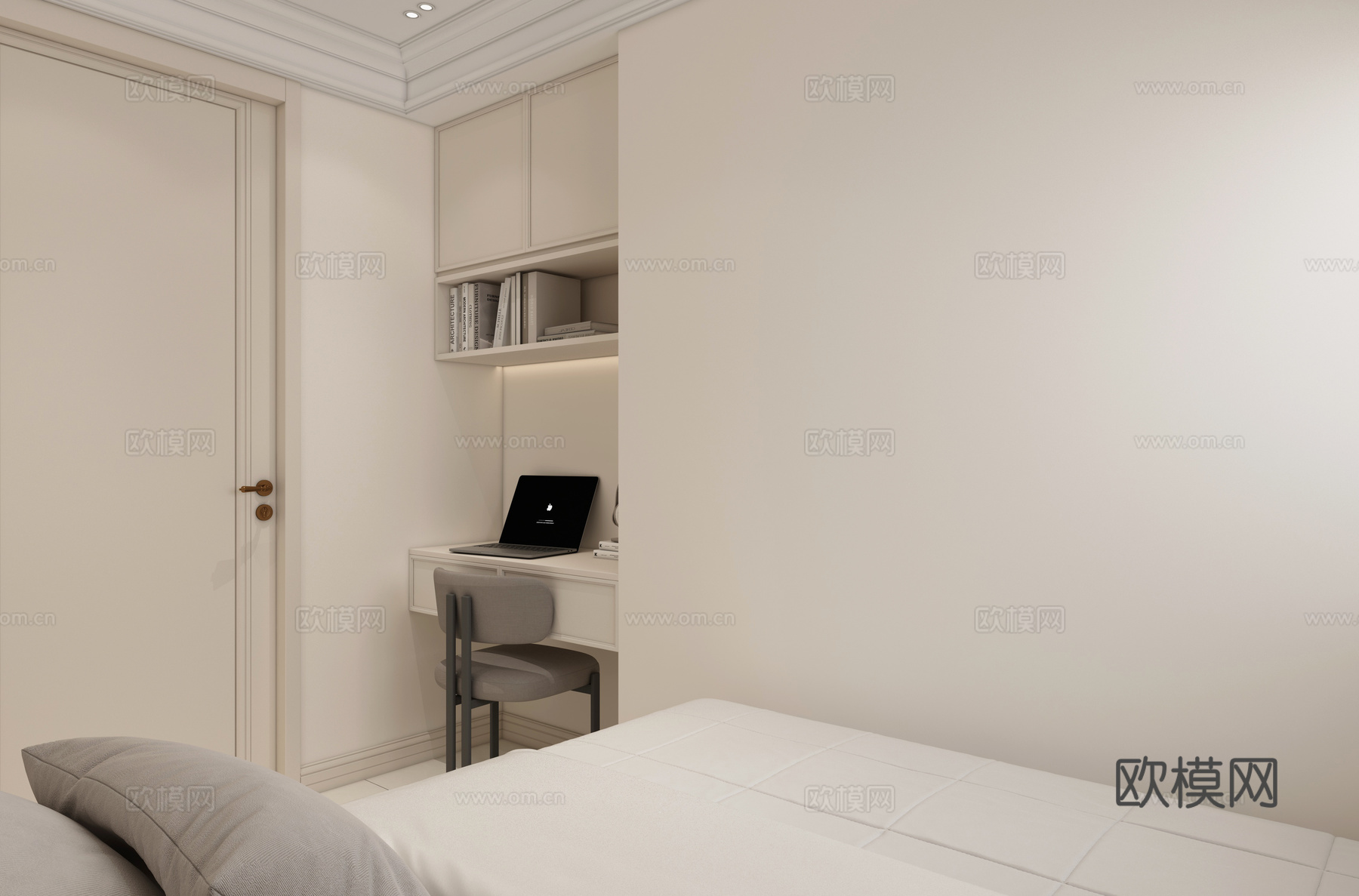 法式榻榻米卧室3d模型