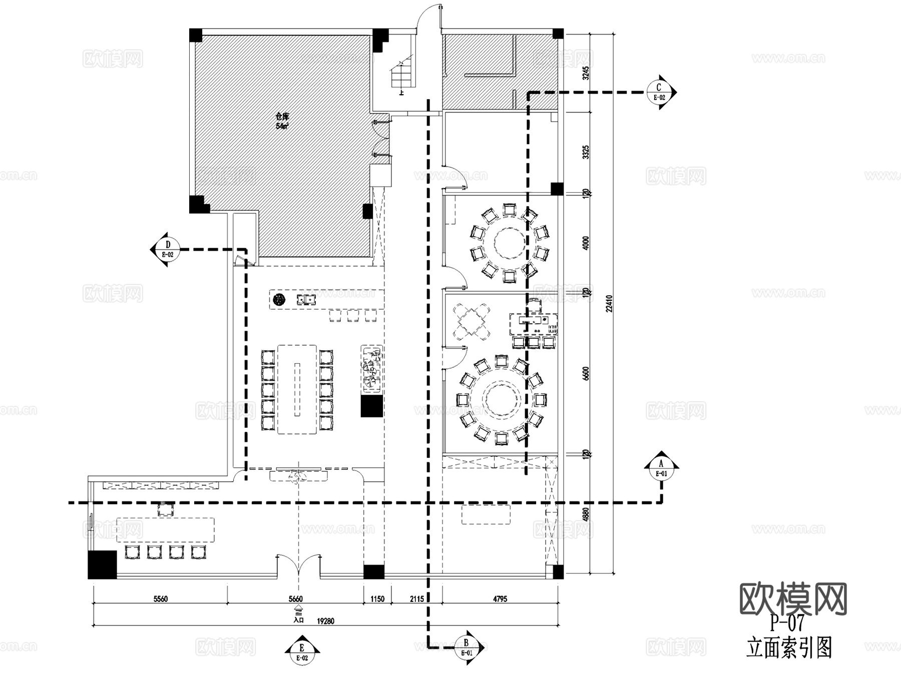 广州半藏客堂茶酒室会所室内工装CAD施工图cad施工图