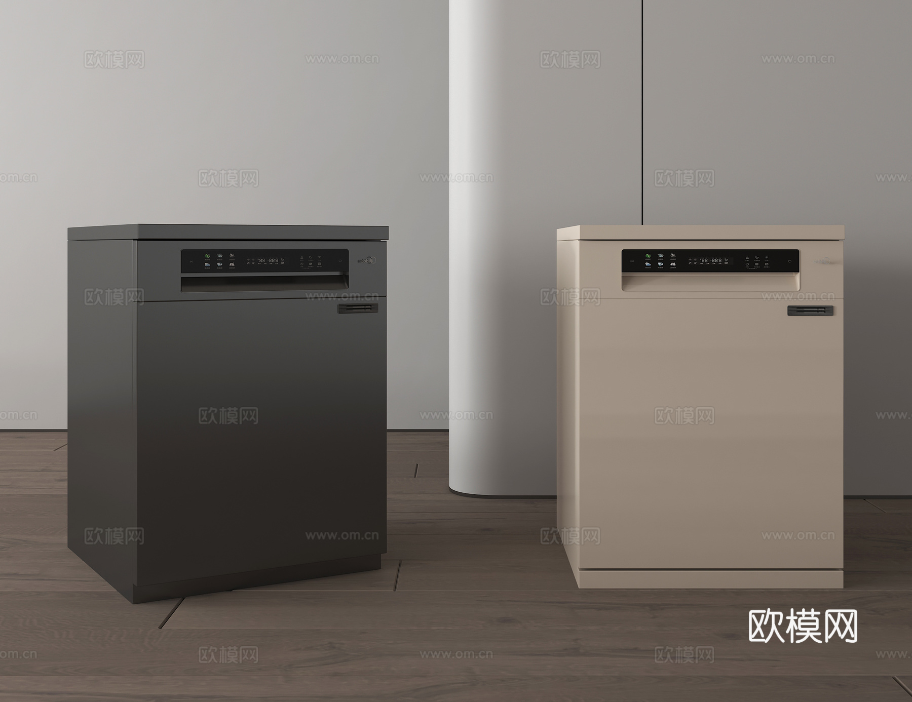 现代洗碗机 消毒柜3d模型下载